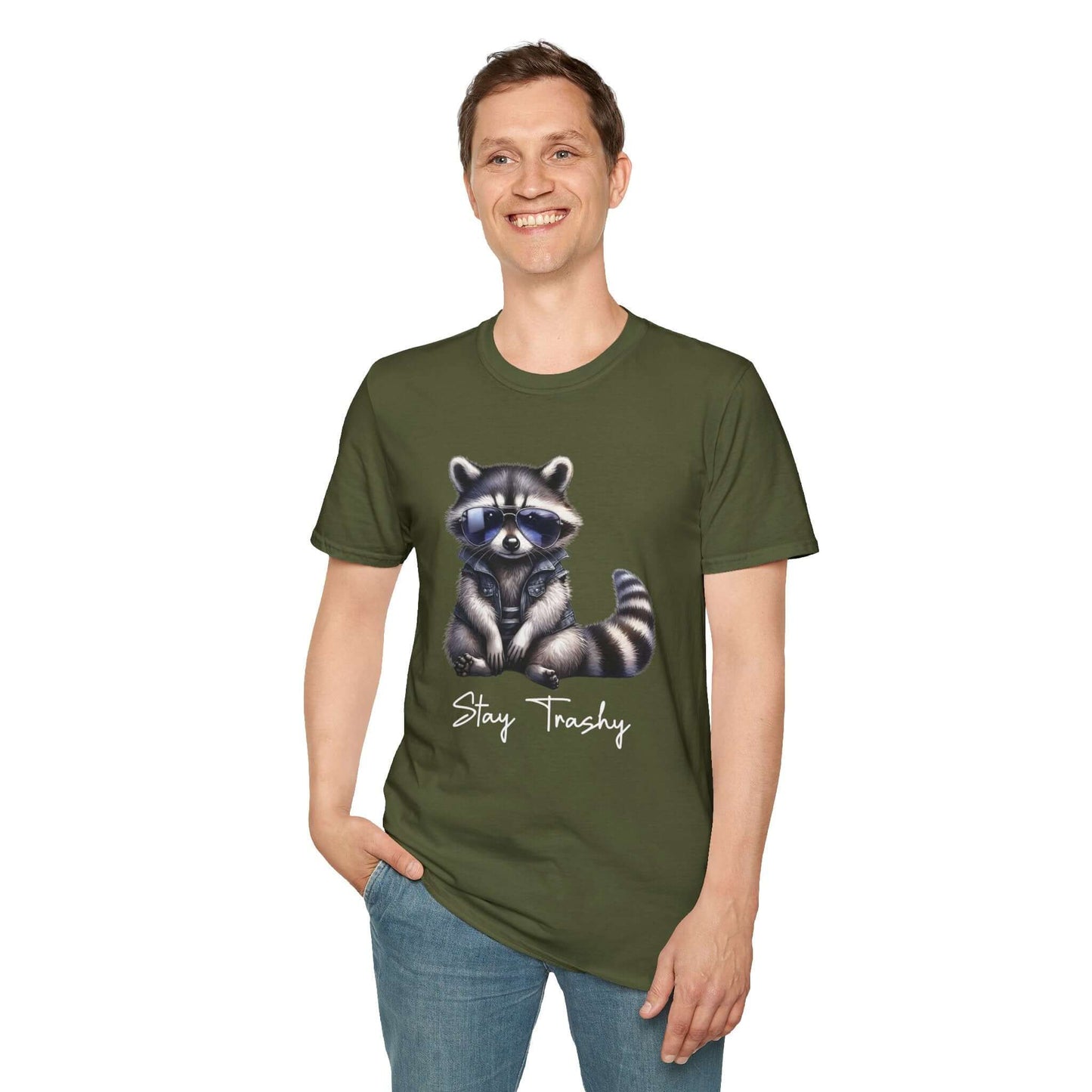 Stay Trashy Funny Racoon Tee