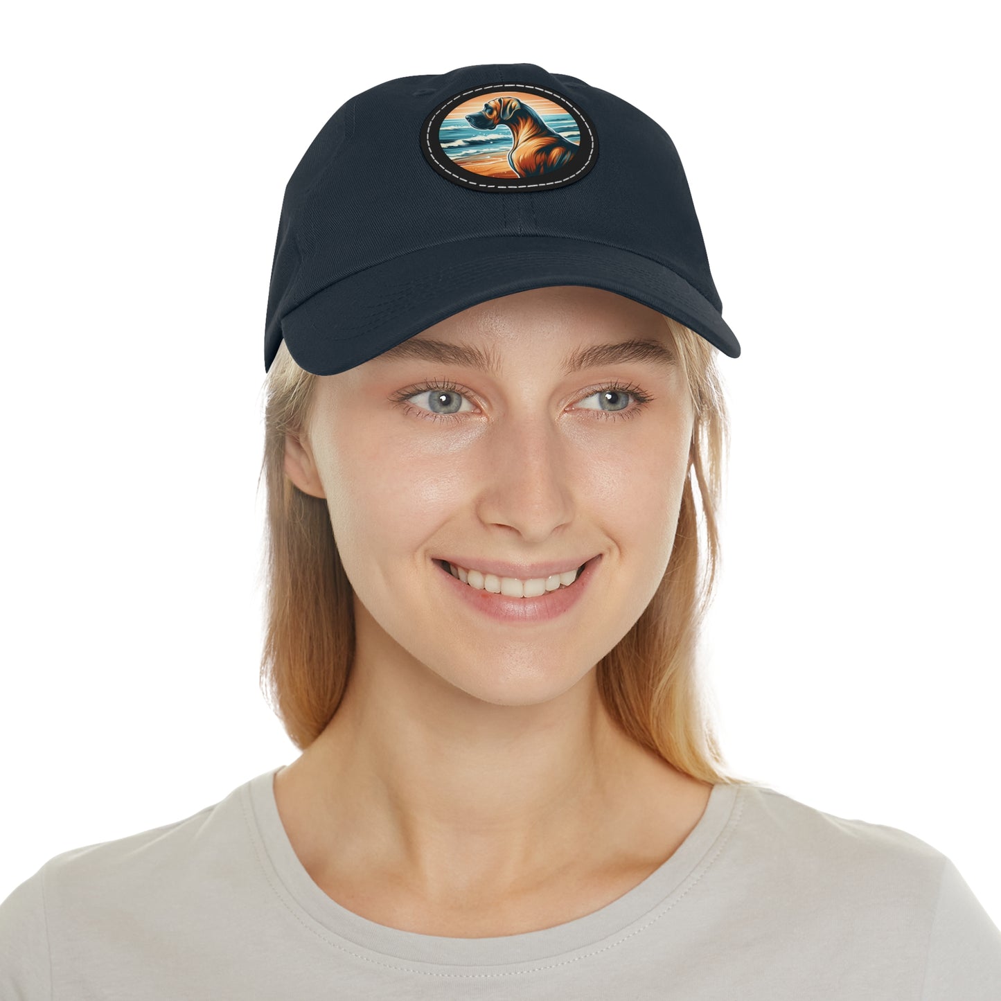 Retro Summer Vibes Fawn Great Dane Beach Summer Ball Cap