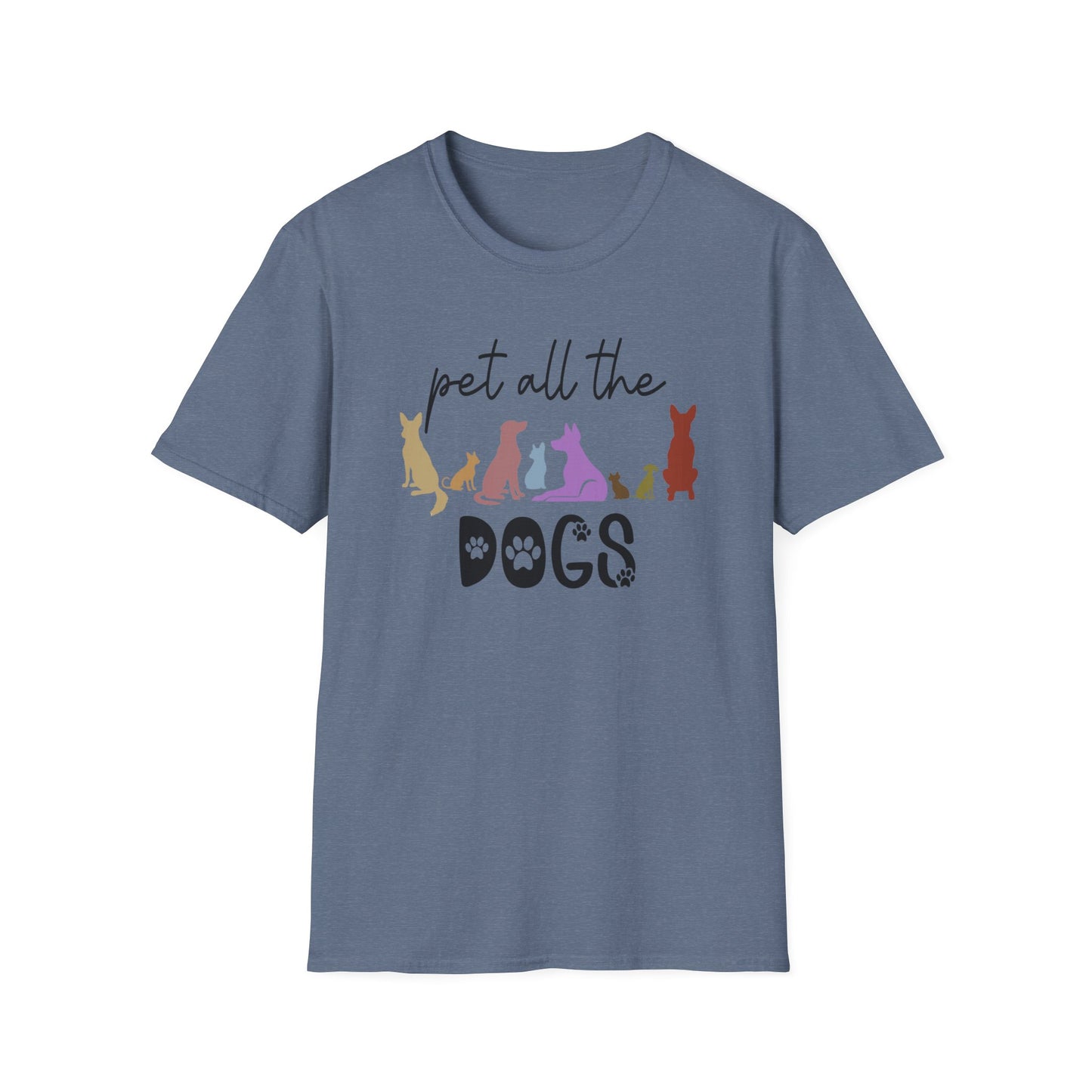 Pet All The Dogs Softstyle Tee - Four More Paws