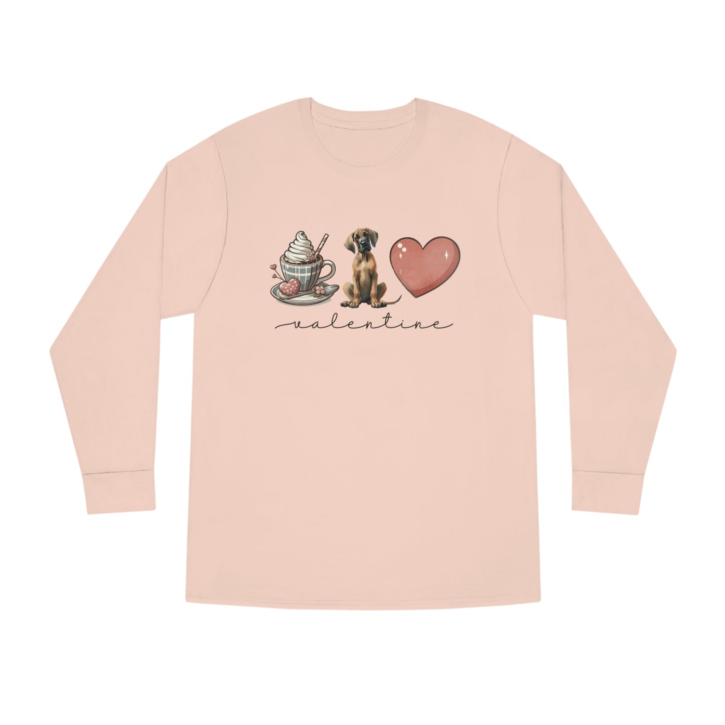 Valentine Dog long-sleeved tee, Love Dog Shirt, Valentine Shirt,Valentine Sweater,Valentine Crewneck Lovely Dog Shirts, Dogs Be My Valentine