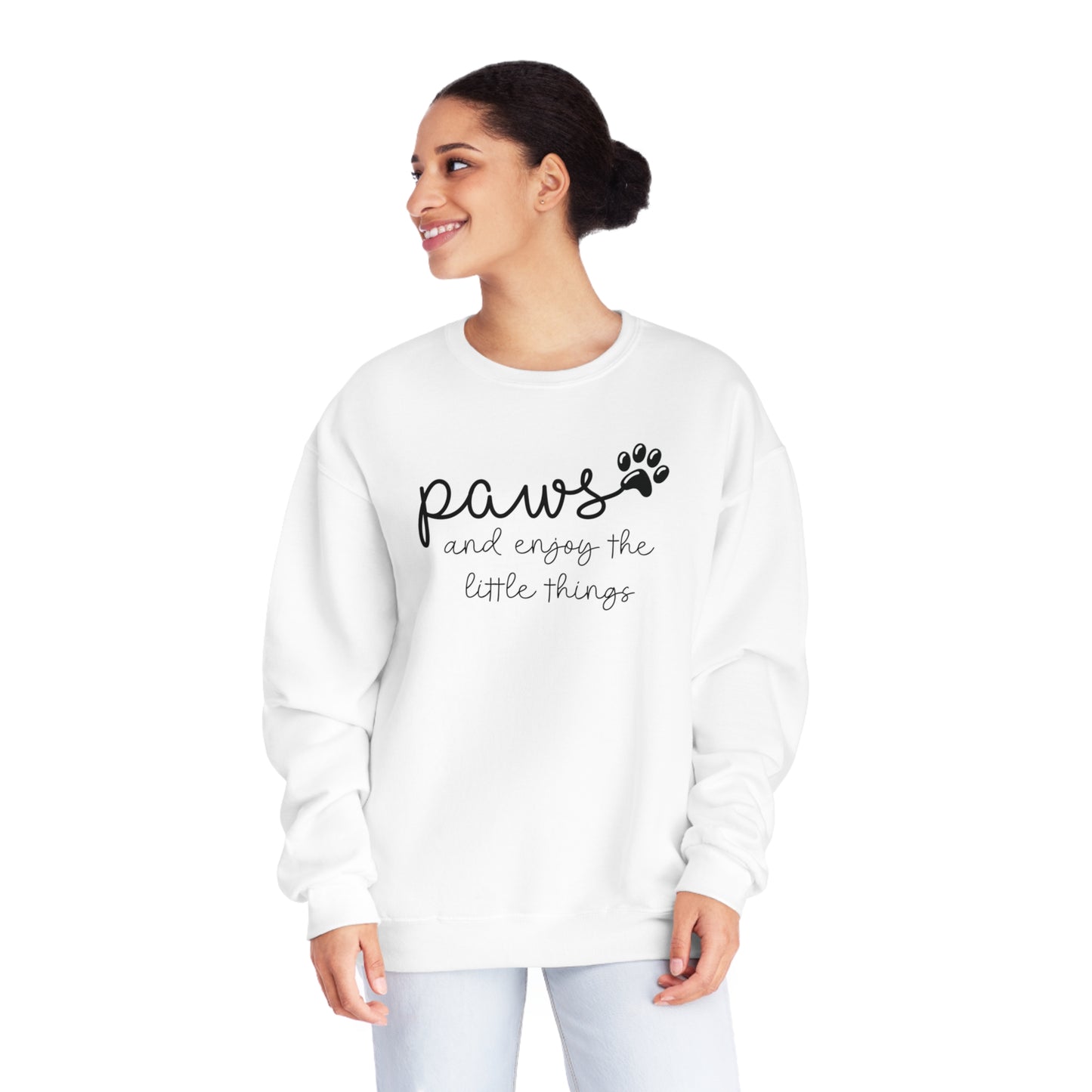 Paws and Enjoy The Little Things Unisex NuBlend® Crewneck Sweatshirt