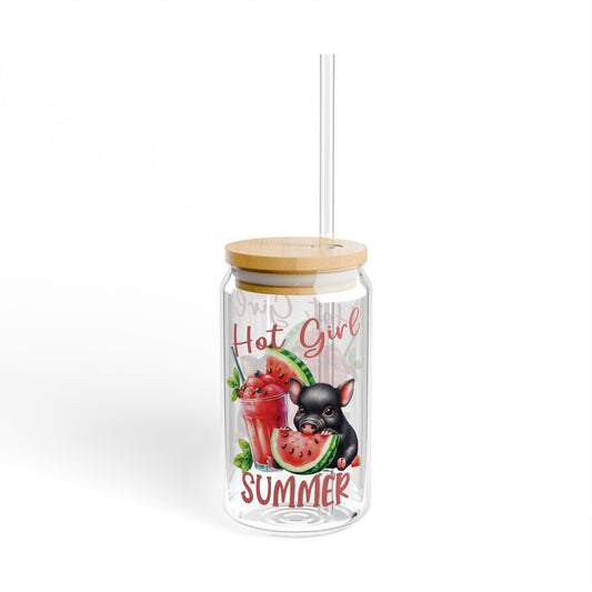 Hot Girl Summer Sipper Glass 16 Oz.