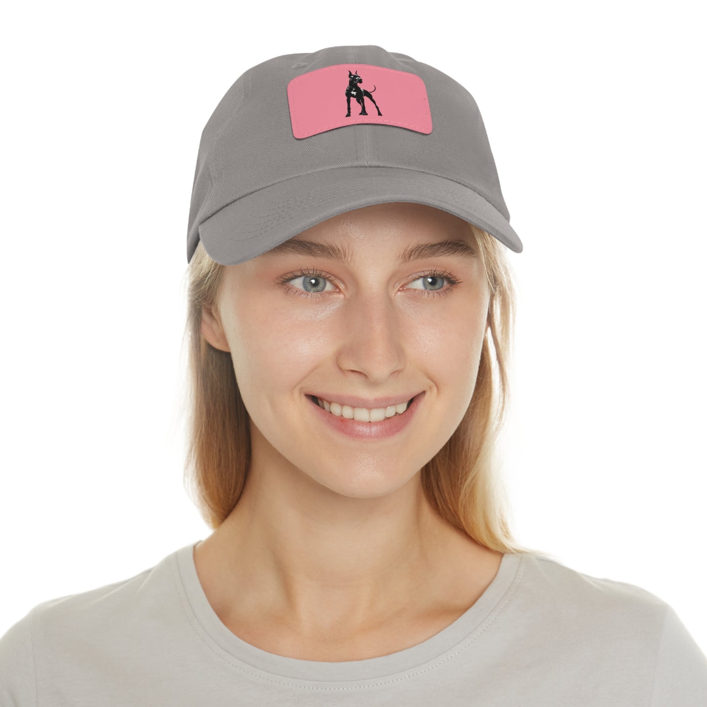 Great Dane with Cropped Ears Silhouette Low Profile Summer Ball Cap