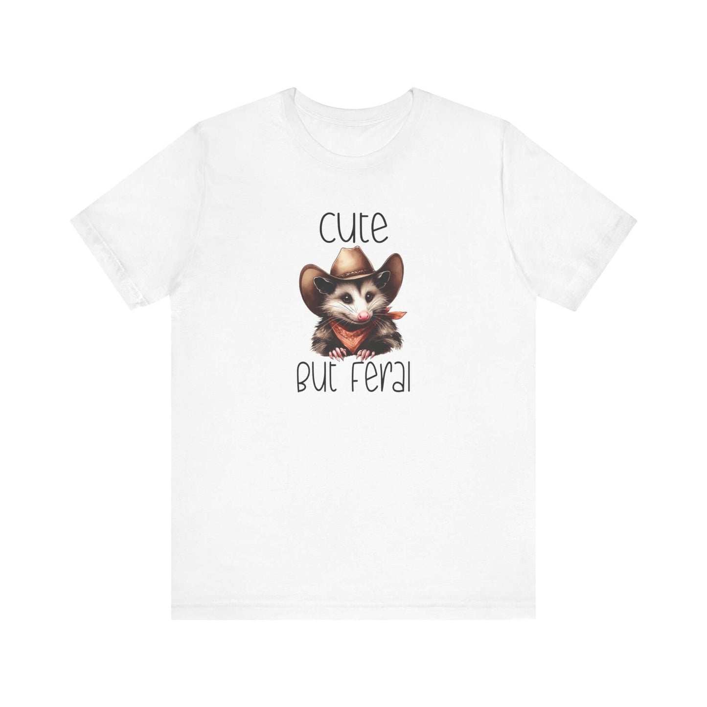 Cute But Feral Funny Opossum Tee