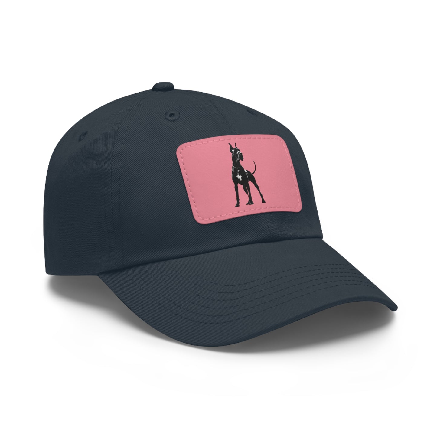 Great Dane with Cropped Ears Silhouette Low Profile Summer Ball Cap