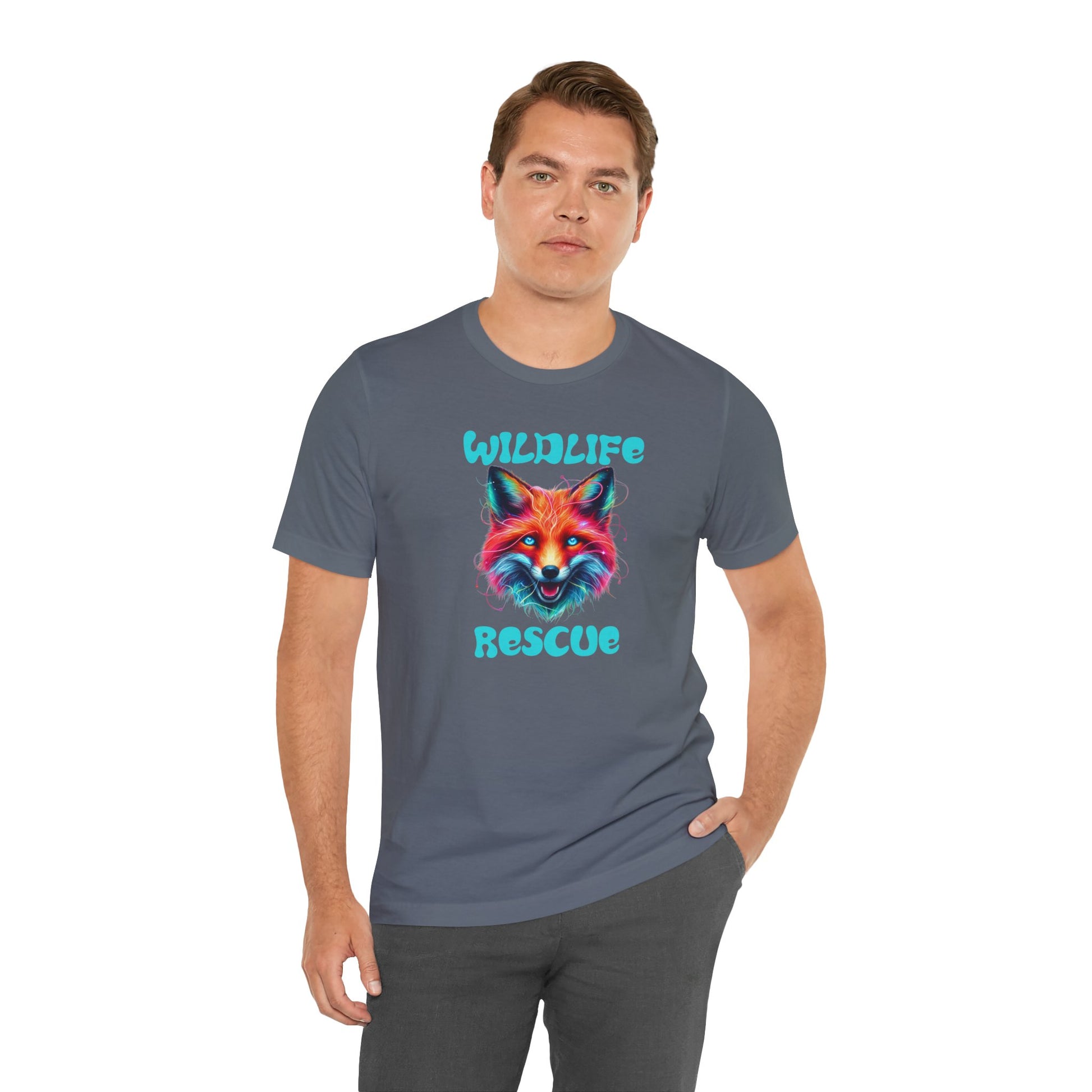 WildLife Rescue Neon Fox Tee - Four More Paws