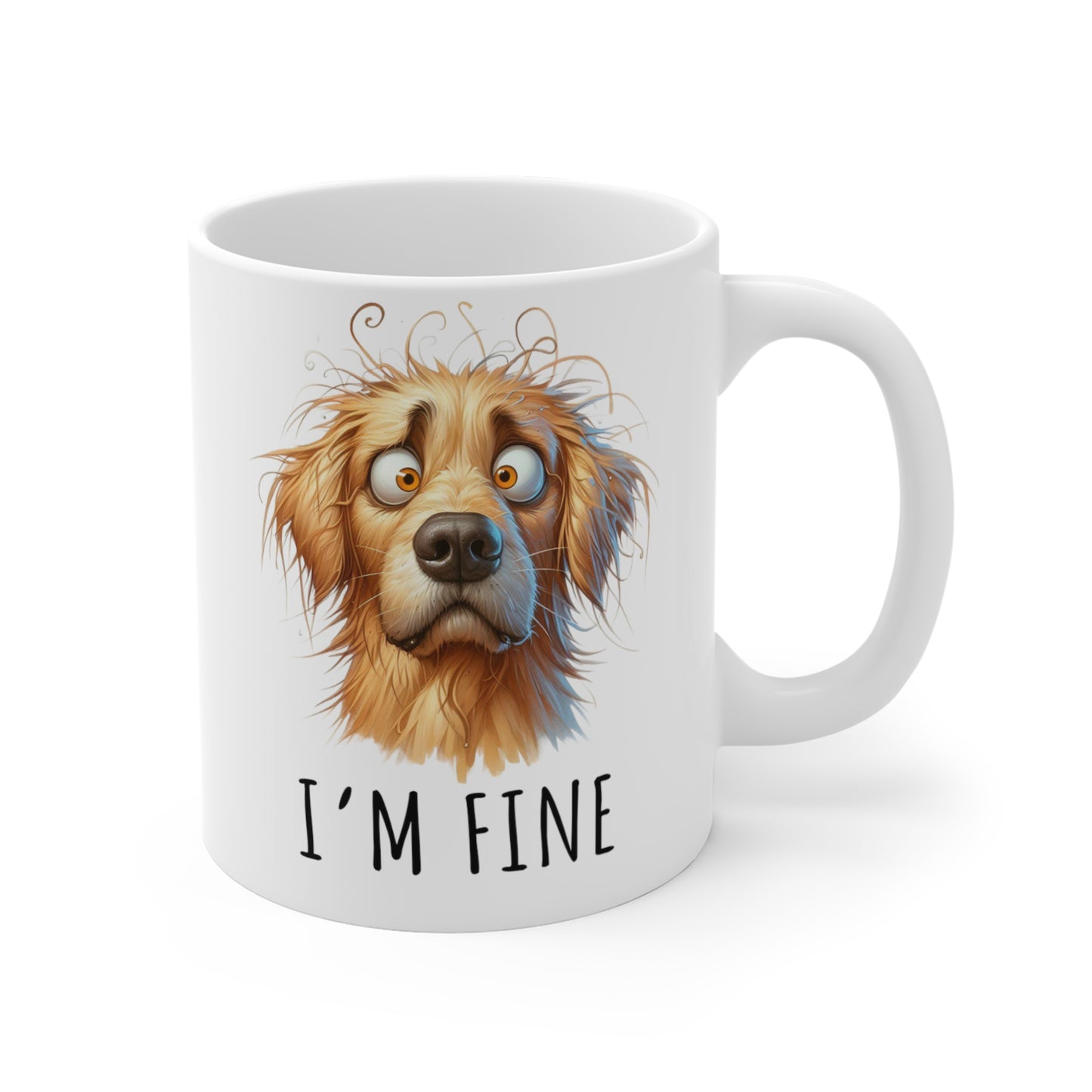 Golden Retriever Funny Mug Double Sided