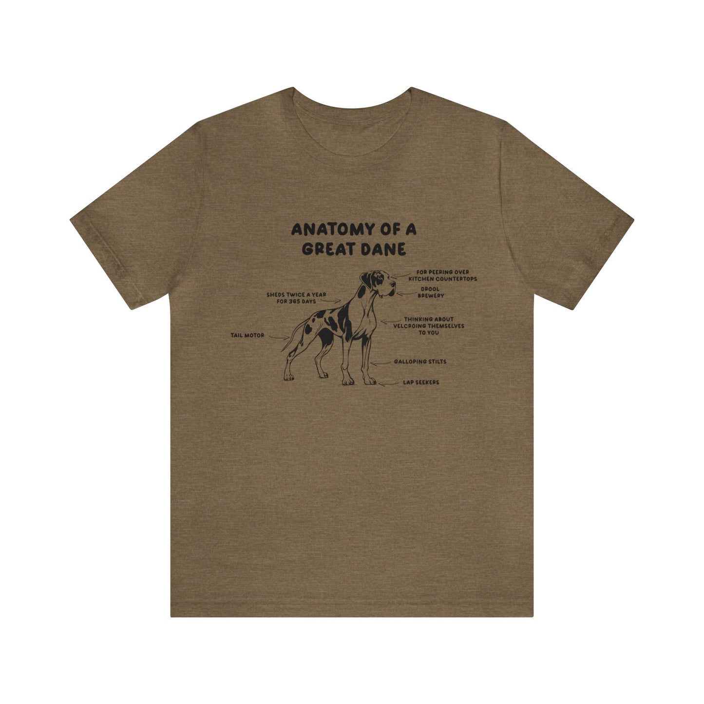 Anatomy of a Great Dane Funny Shirt