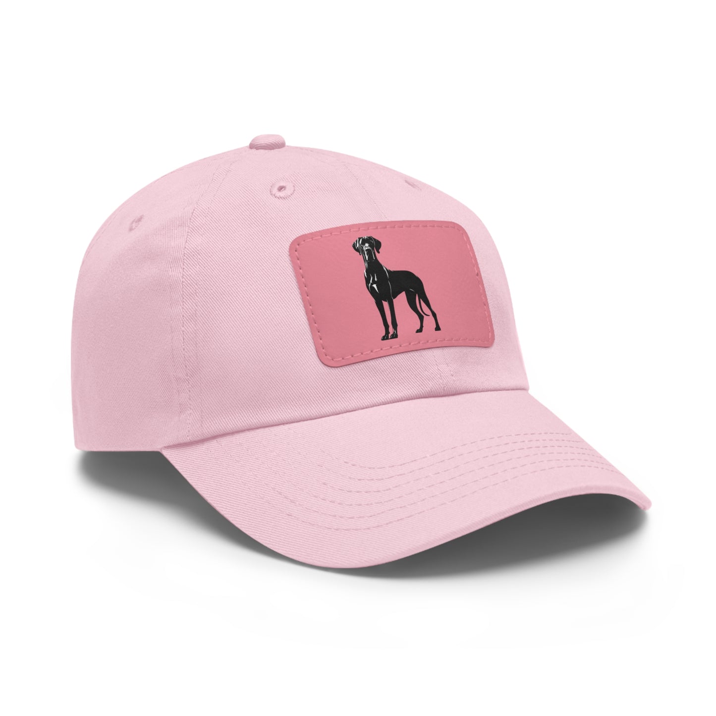 Great Dane with Natural Ears Silhouette Summer Ball Cap