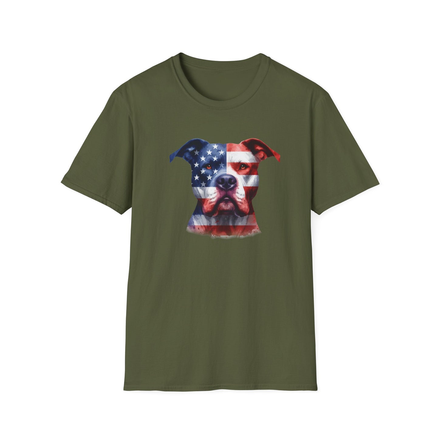 Patriotic Pit Bull Dog Shirt - Four More Paws