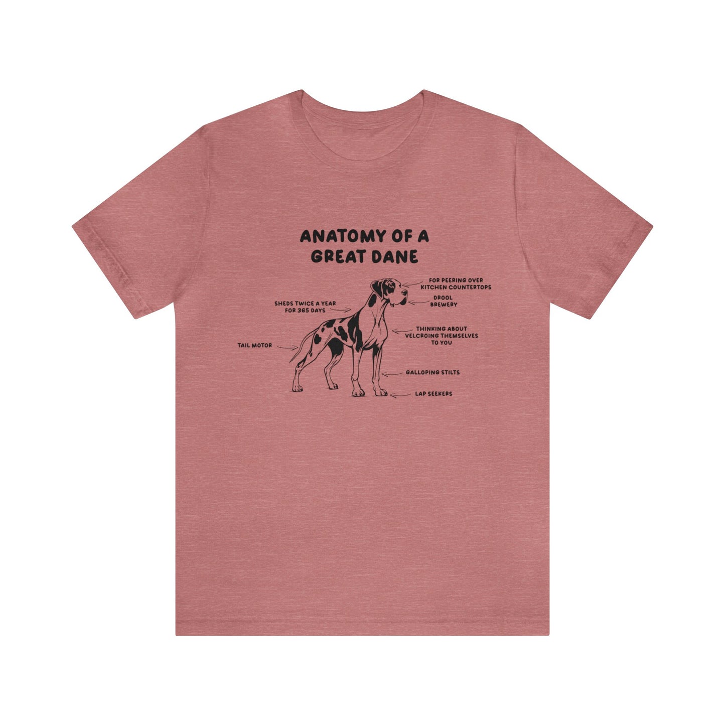 Anatomy of a Great Dane Funny Shirt