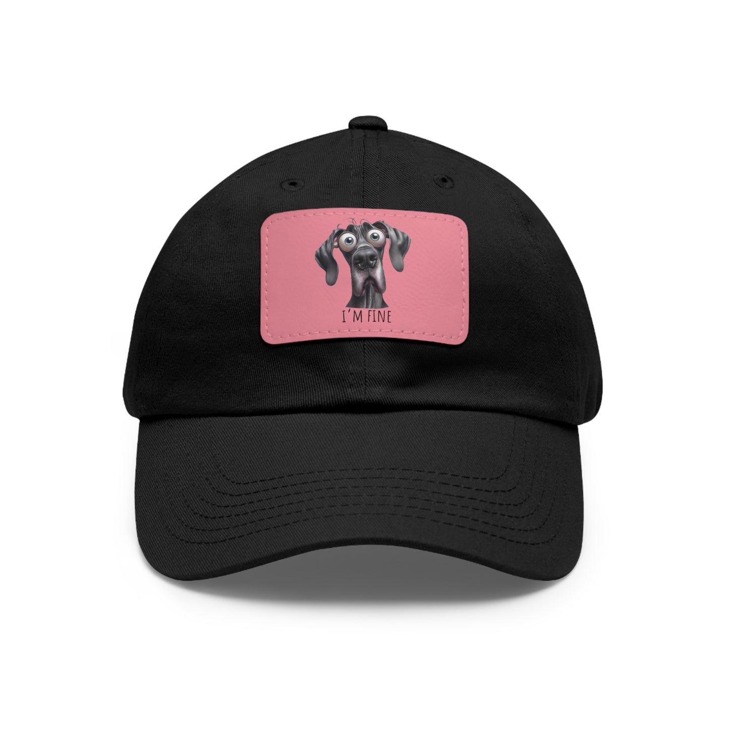 I'm Fine Funny Black Great Dane Summer Ball Cap