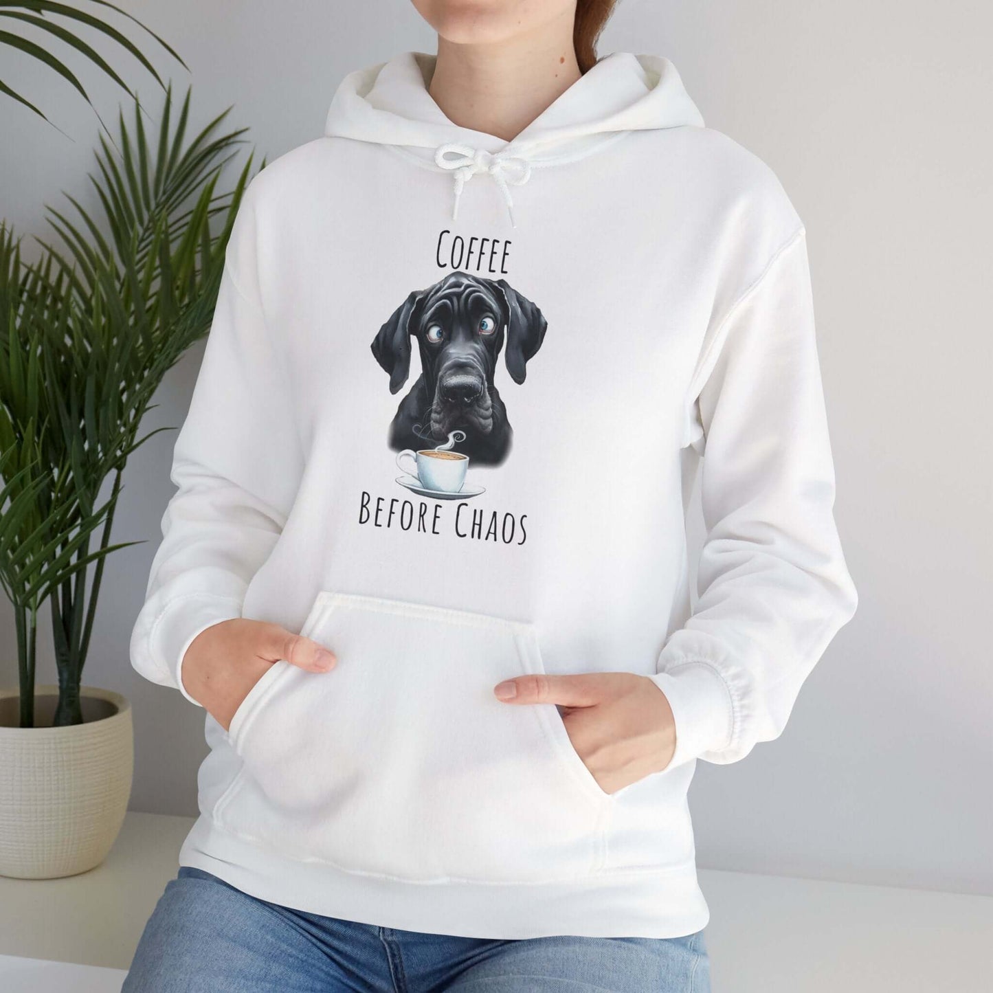 Coffee Before Chaos Great Dane Sweatshirt