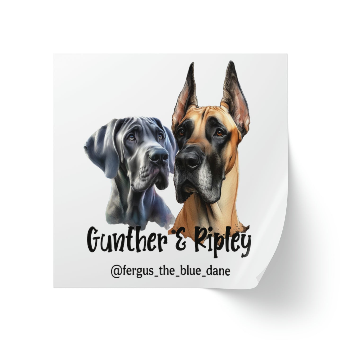 Gunther & Ripley 2x2 in Stickers