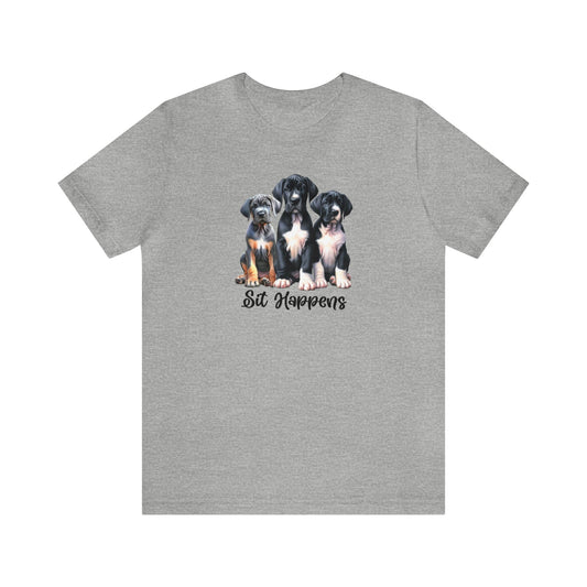 Sit Happens Funny Dog Tee