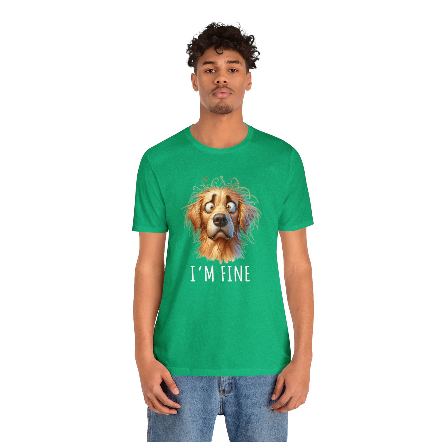 I'm Fine Funny Golden Retriever Tee - Four More Paws