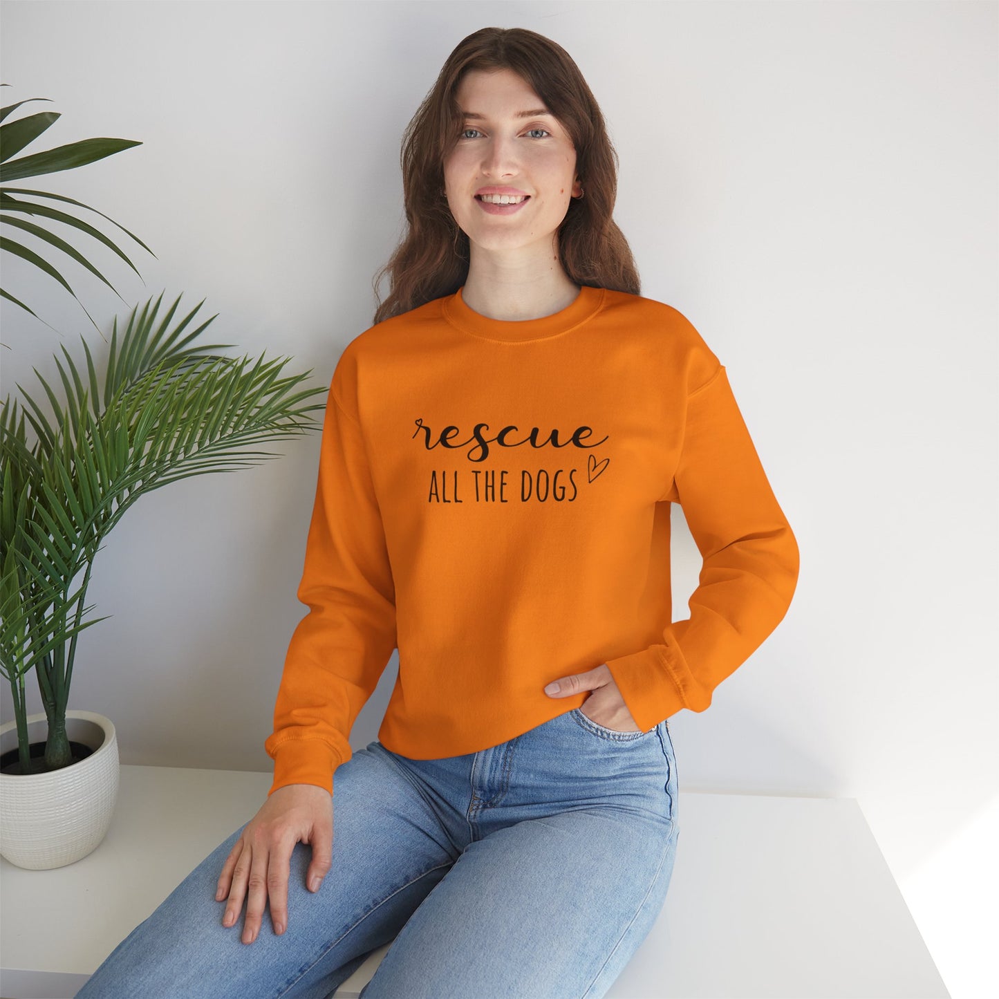 Rescue All the Dogs Unisex Heavy Blend™ Crewneck Sweatshirt