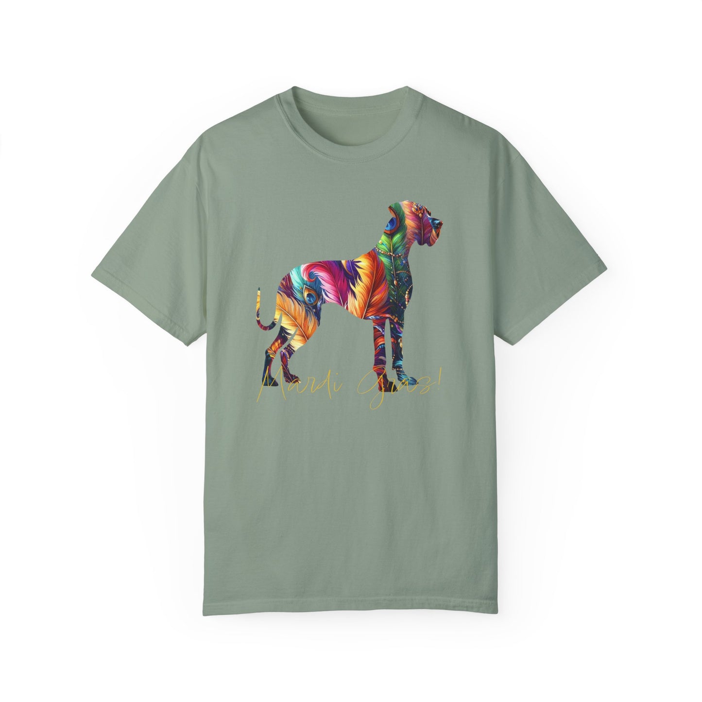 Mardi Gras shirt Great Dane, Mardi Gras Carnival Shirt, New Orleans Tee, NOLA Shirt, Fat Tuesday ShirtGarment-Dyed T-shirt