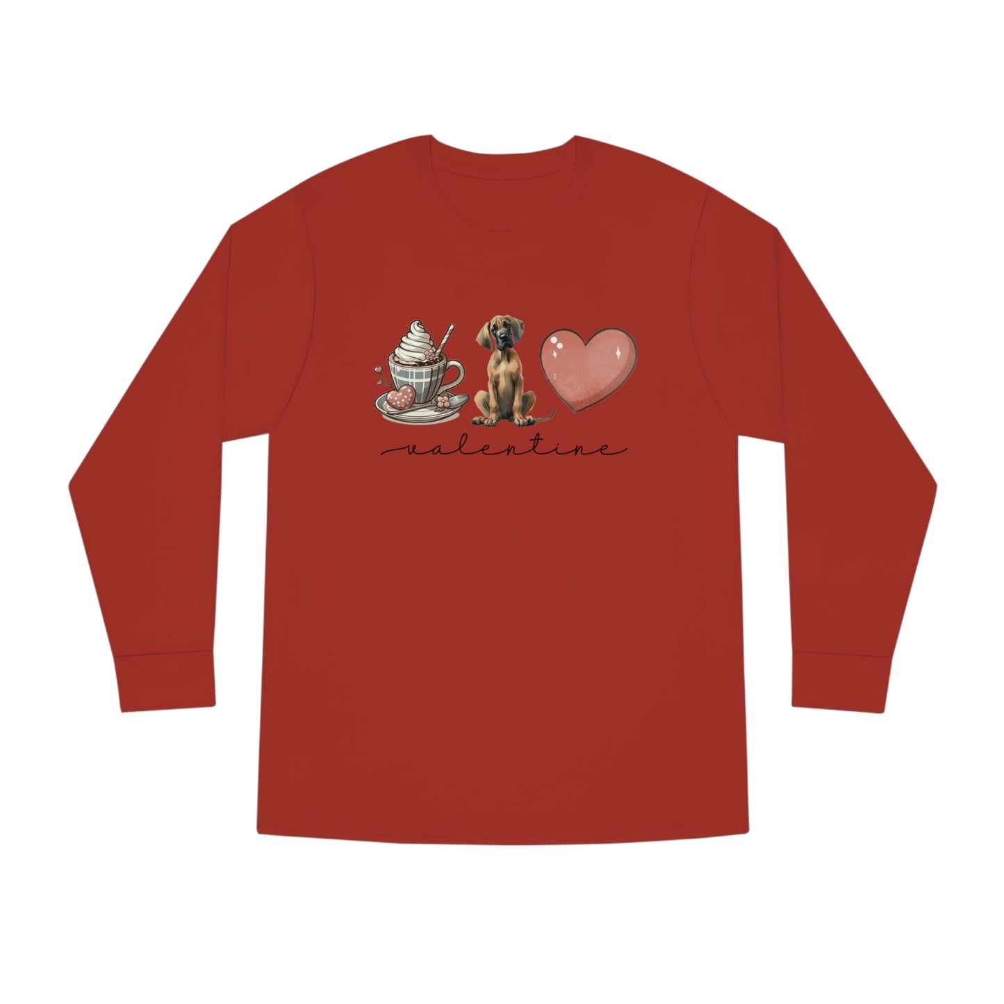 Valentine Dog long-sleeved tee, Love Dog Shirt, Valentine Shirt,Valentine Sweater,Valentine Crewneck Lovely Dog Shirts, Dogs Be My Valentine