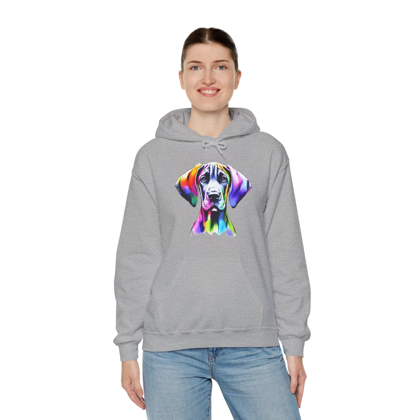 Neon Great Dane Dog Lover Hoodie