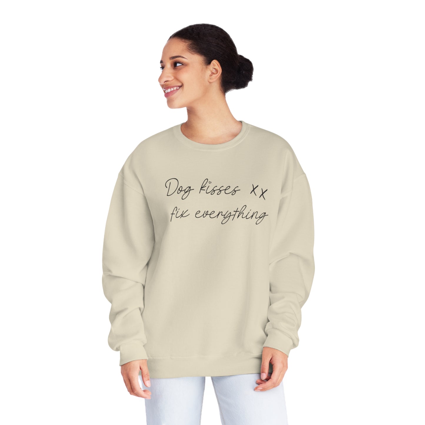 Dog Kisses Fix Everything Unisex NuBlend® Crewneck Sweatshirt