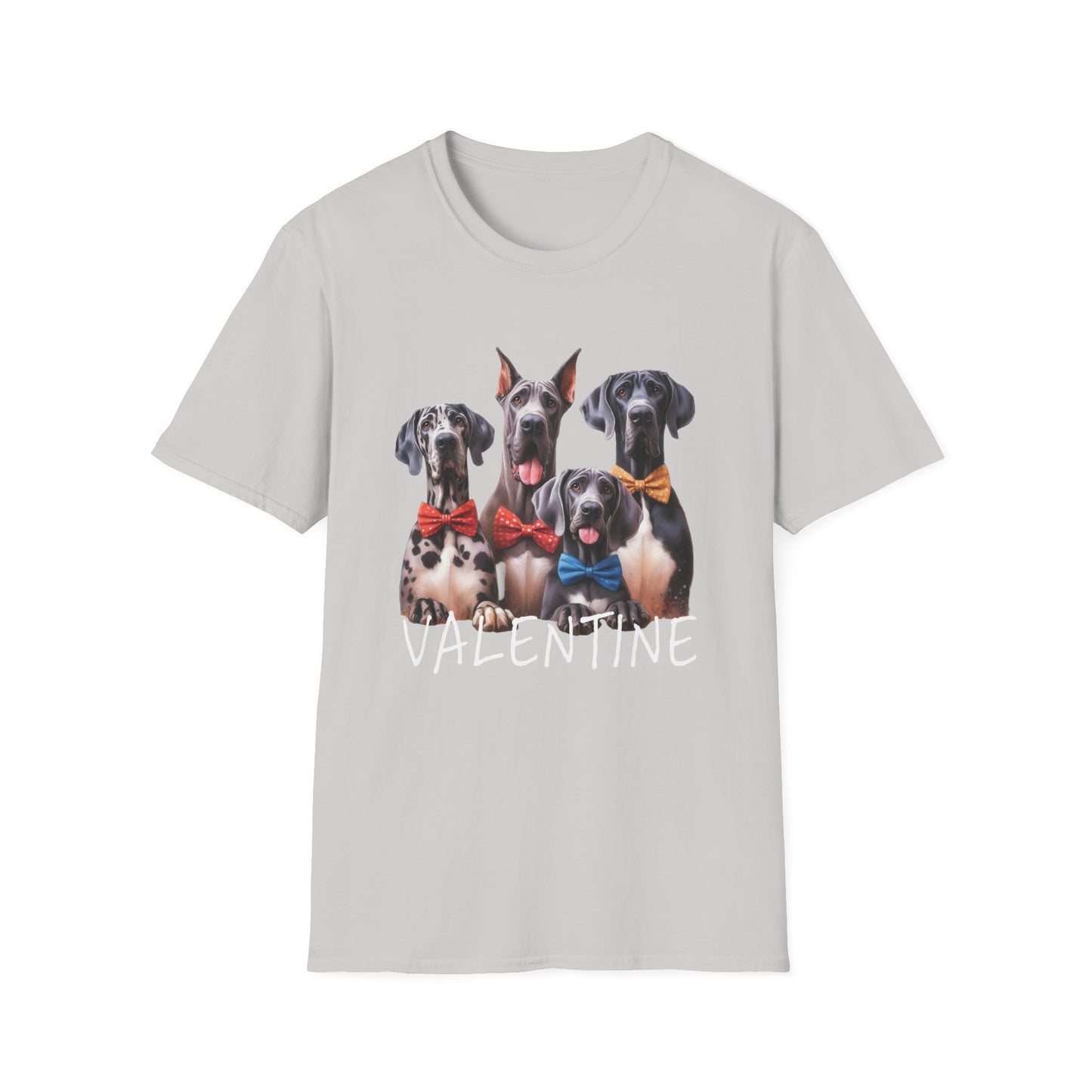 Great Dane Valentines Day Softstyle Shirt, Great Dane Valentine, Great Dane Short Sleeve Shirt, Great Dane gift, Great Dane lover,