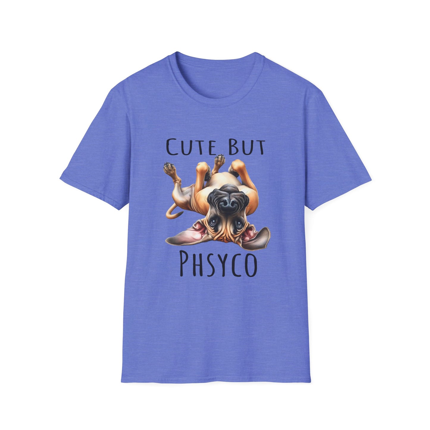 Cute But Psycho Soft Style Tee, Funny Great Dane Tee, Woman Shirt, Gift For Best Friends, Gifts for Dog Lovers, Dog Mom Funny Shirt