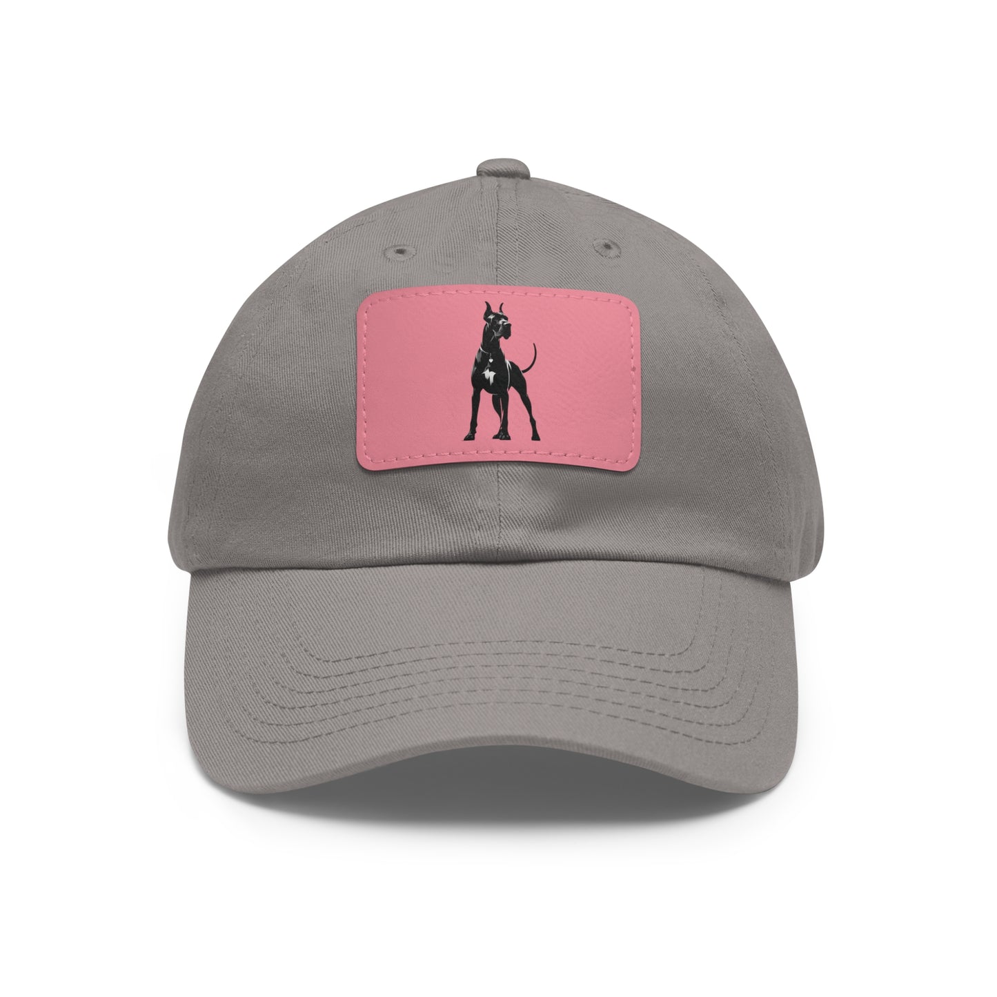 Great Dane with Cropped Ears Silhouette Low Profile Summer Ball Cap