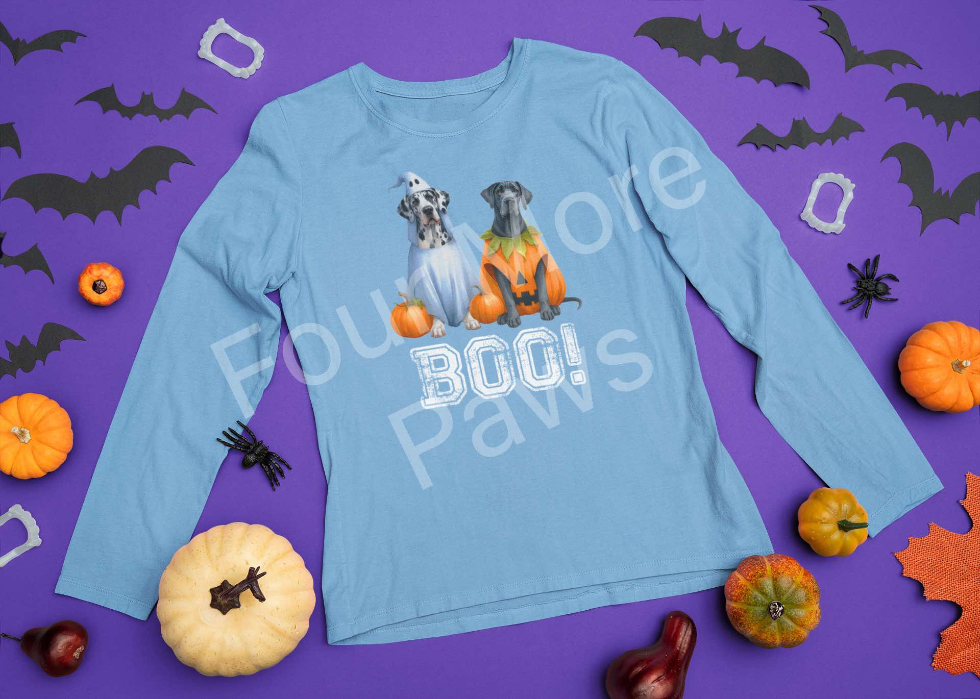 Great Dane Halloween Long Sleeve Shirt - Four More Paws