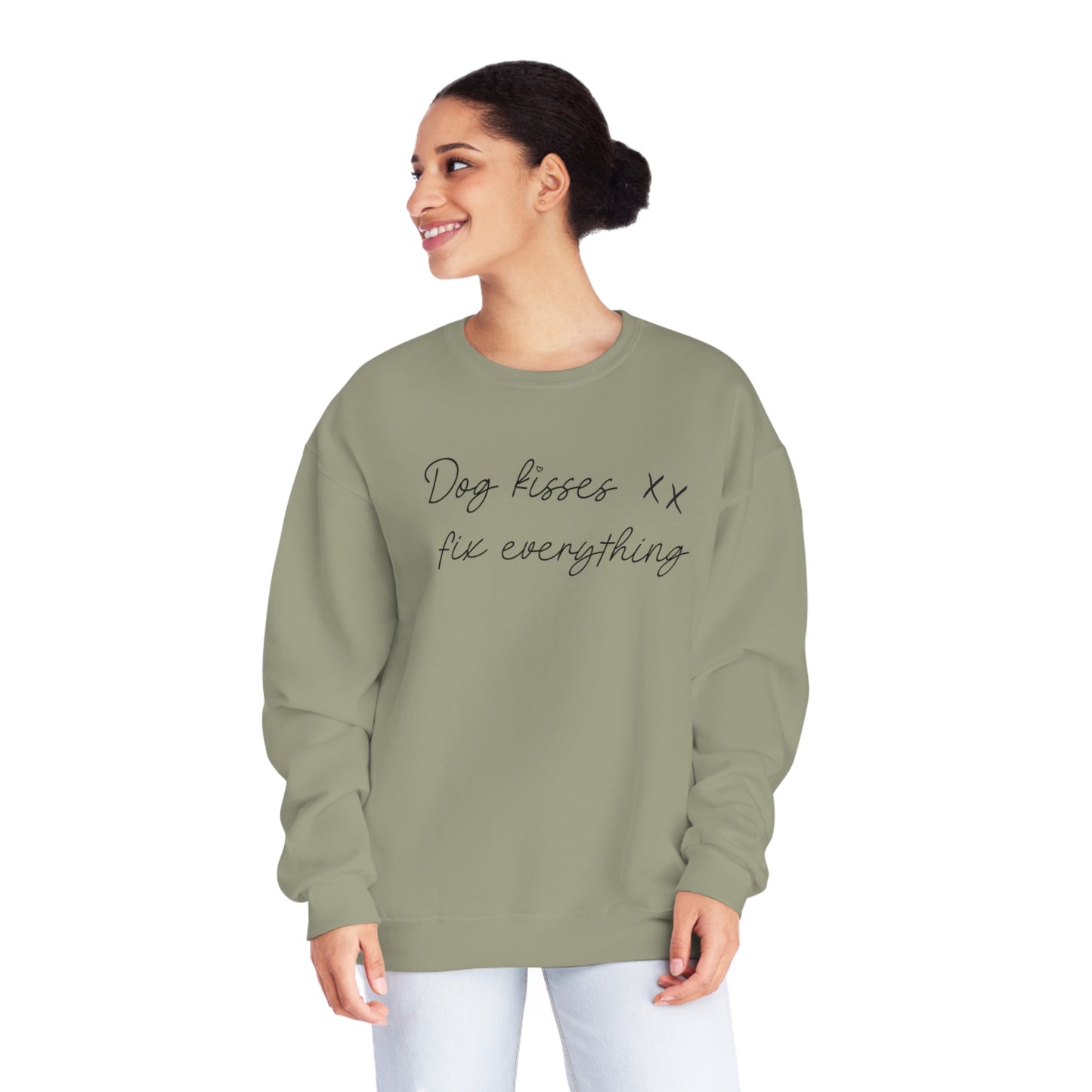 Dog Kisses Fix Everything Unisex NuBlend® Crewneck Sweatshirt