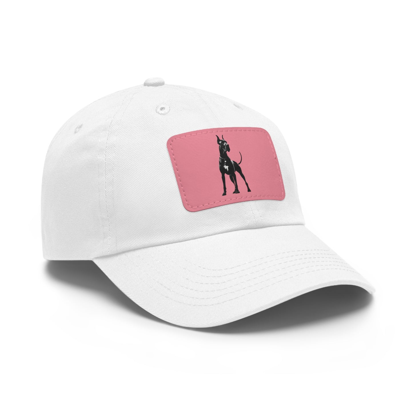 Great Dane with Cropped Ears Silhouette Low Profile Summer Ball Cap