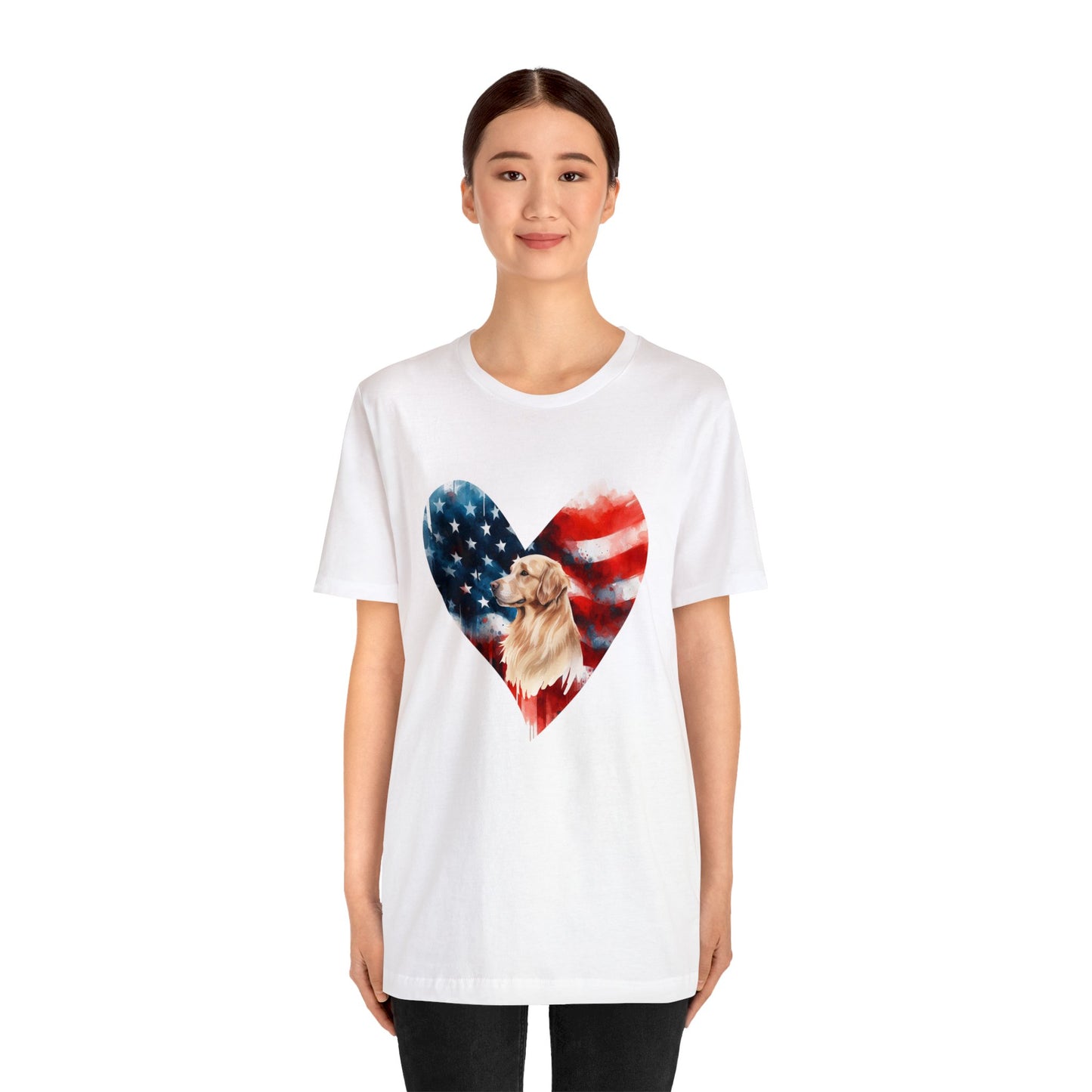 Golden Retriever American Flag - Four More Paws