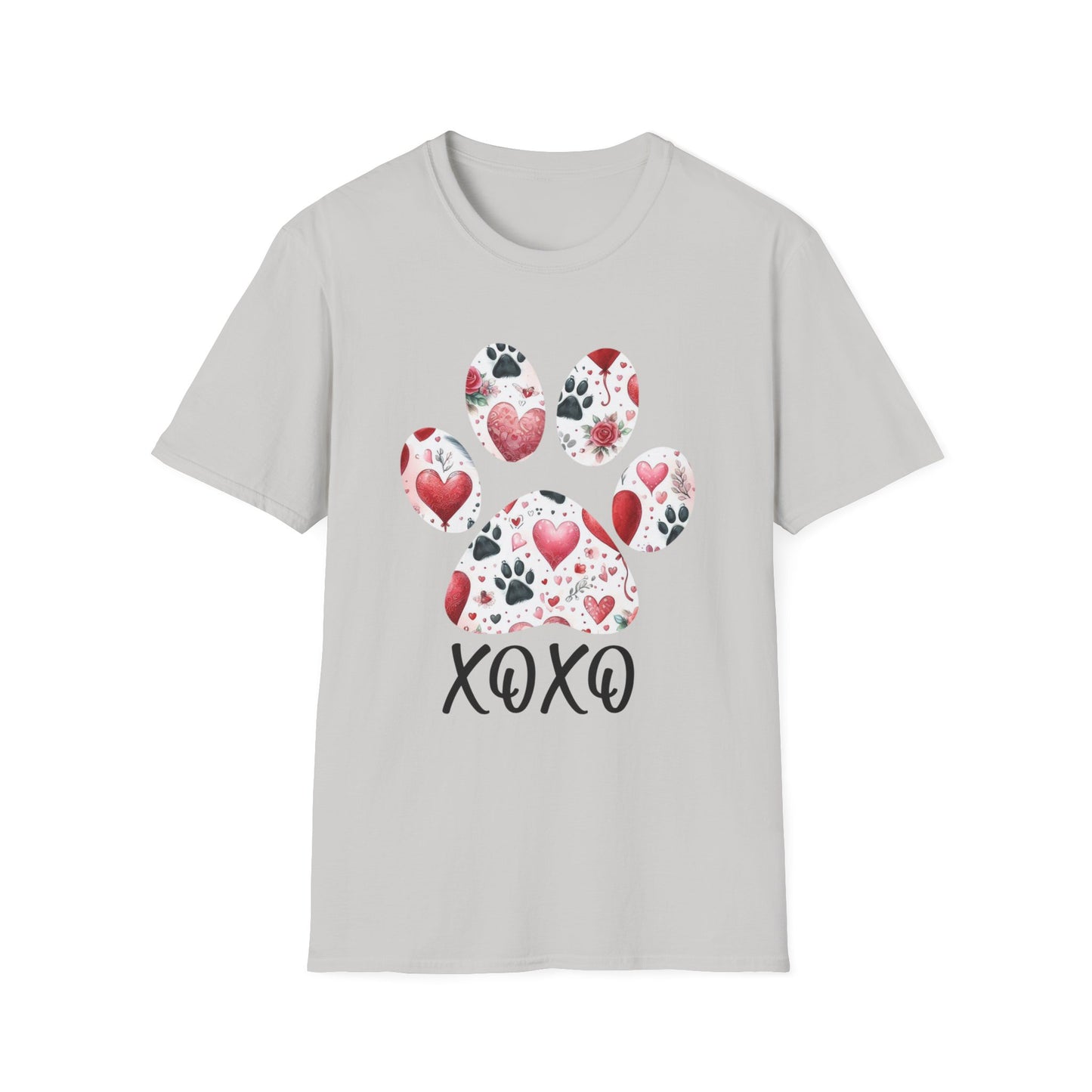 XOXO Paw Shirt, Dog Valentine Day Soft Style shirt gift, Valentine's Day Gift, Valentine Shirt Women, Gift Tee Dog Owner, Animal Tee Lover