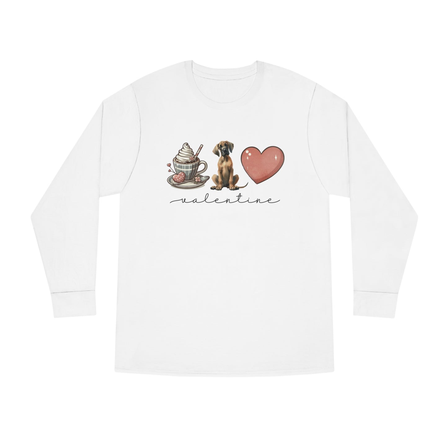 Valentine Dog long-sleeved tee, Love Dog Shirt, Valentine Shirt,Valentine Sweater,Valentine Crewneck Lovely Dog Shirts, Dogs Be My Valentine