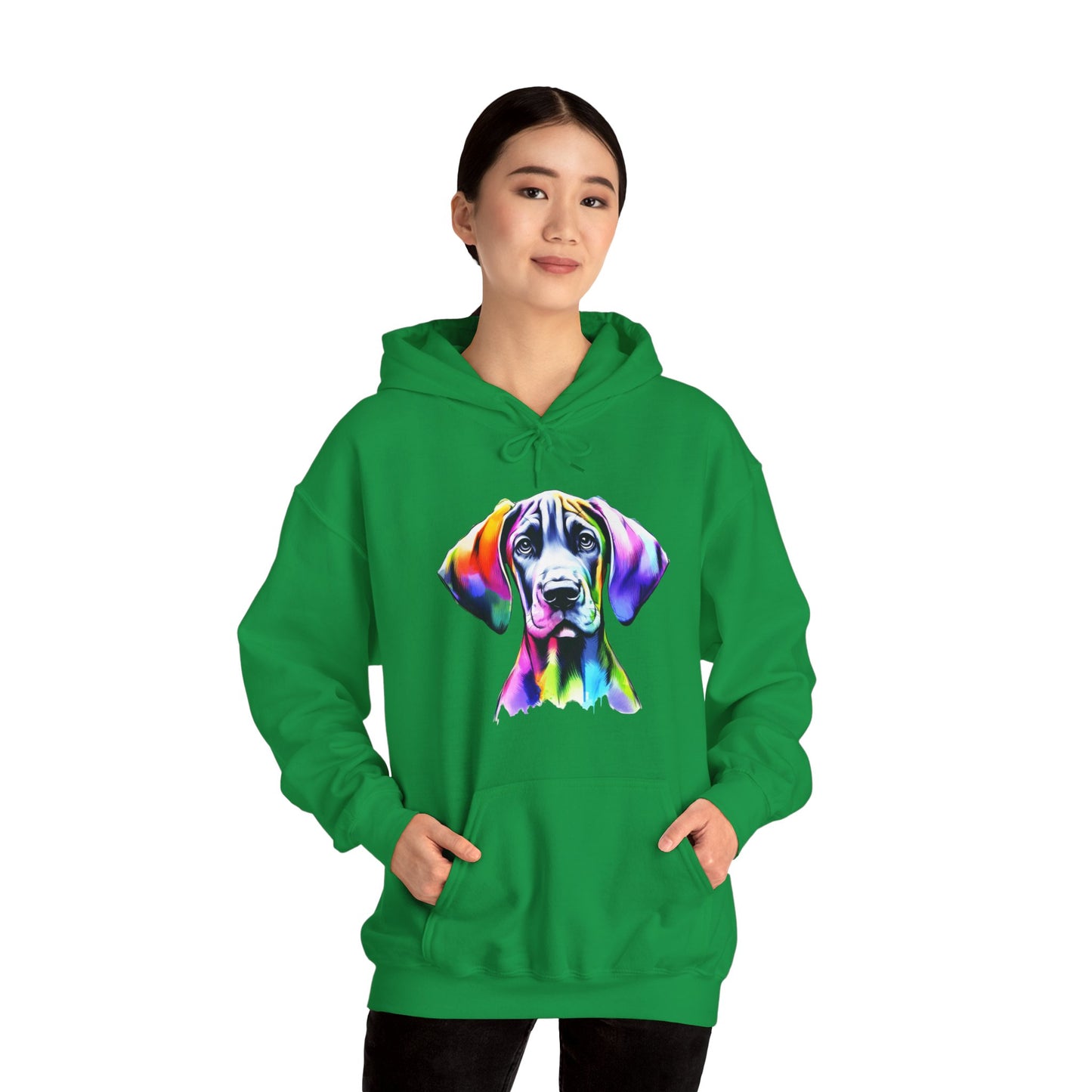 Neon Great Dane Dog Lover Hoodie