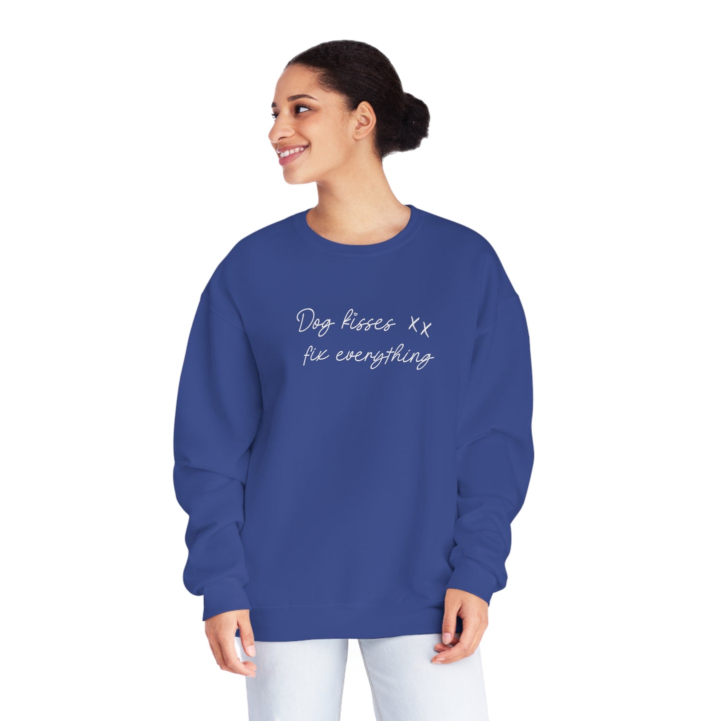 Dog Kisses Fix Everything Unisex NuBlend® Crewneck Sweatshirt