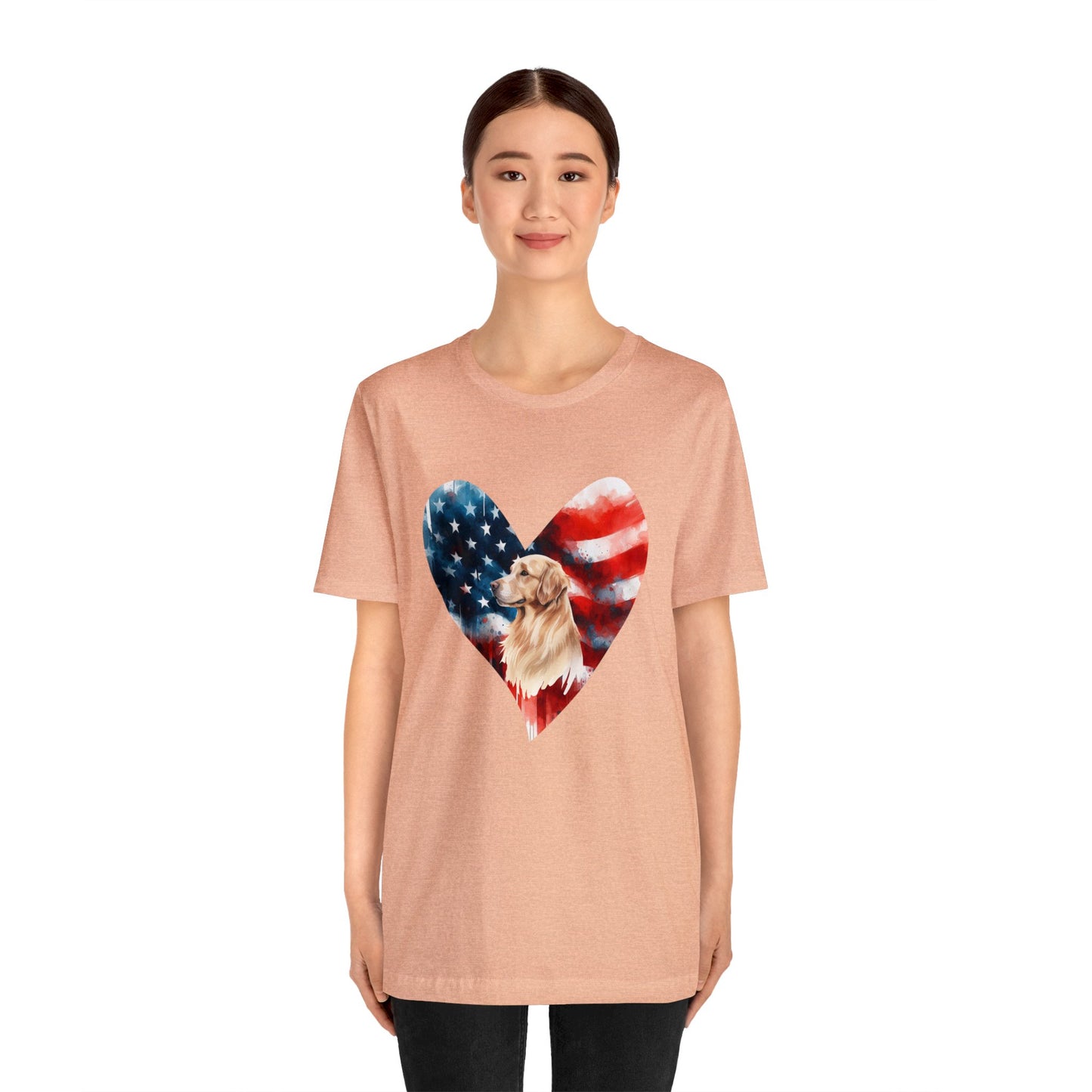 Golden Retriever American Flag - Four More Paws