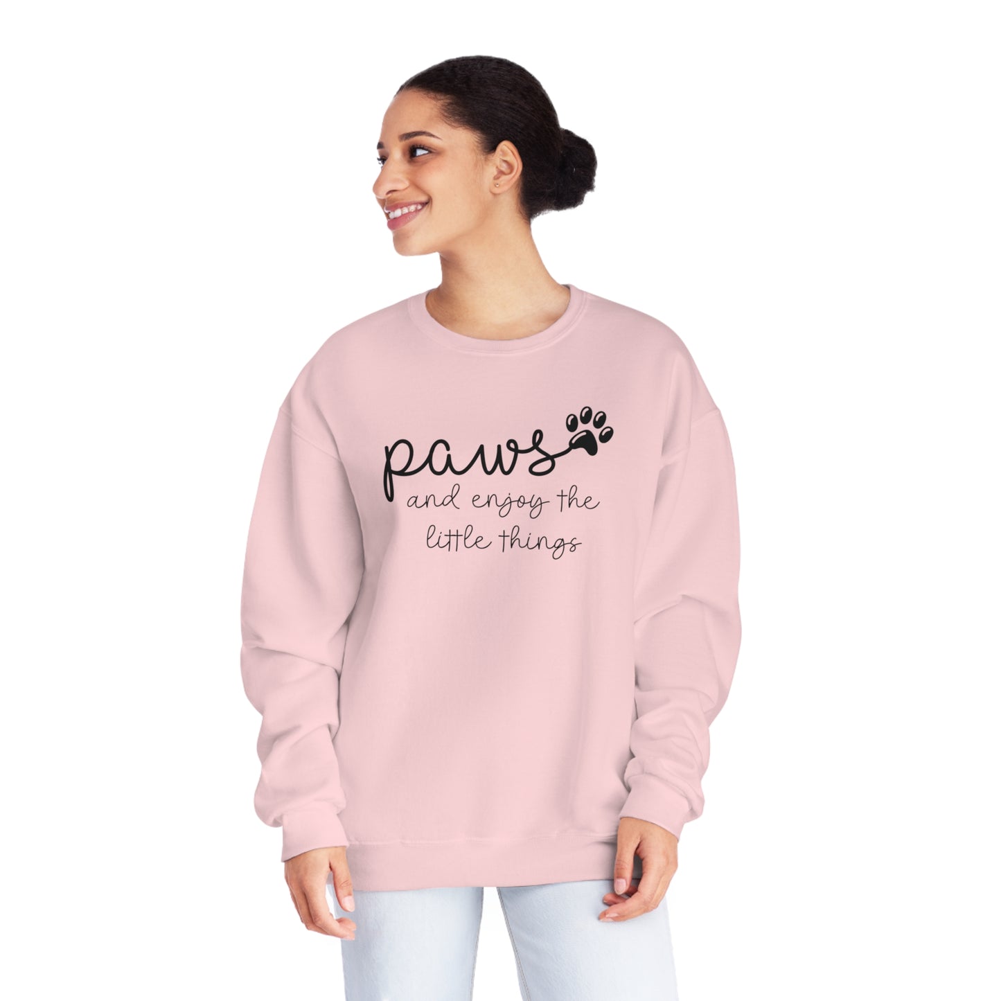 Paws and Enjoy The Little Things Unisex NuBlend® Crewneck Sweatshirt