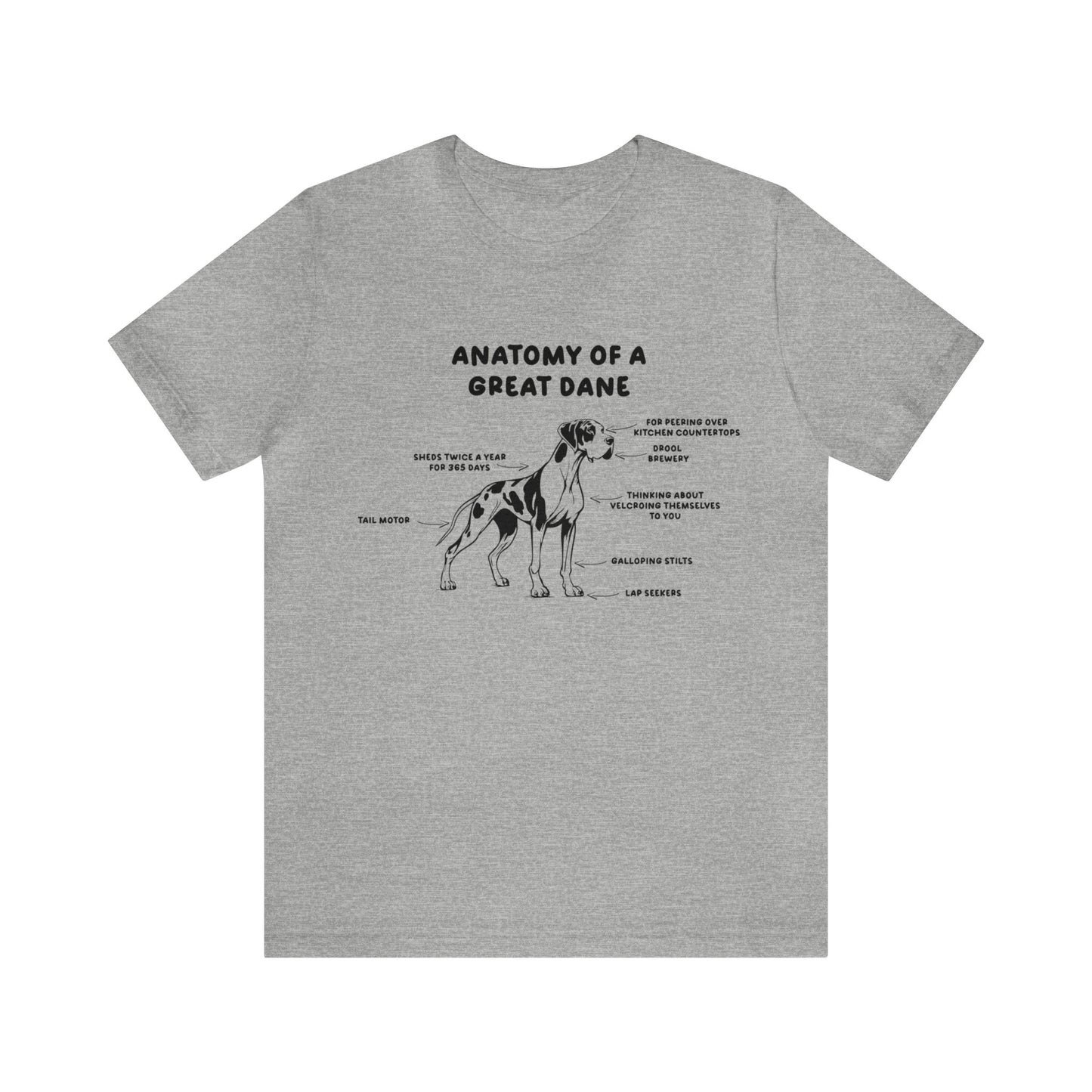 Anatomy of a Great Dane Funny Shirt 