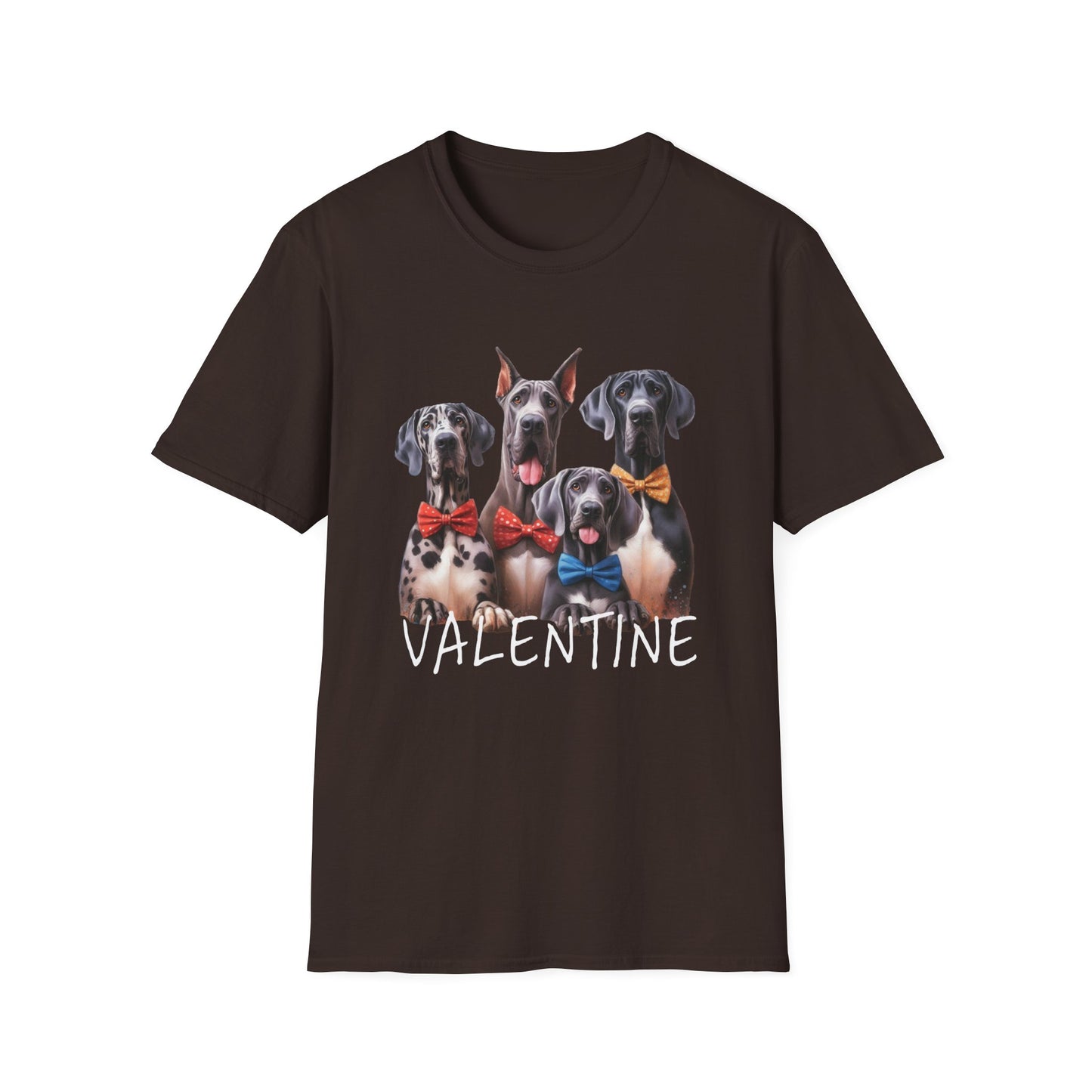 Great Dane Valentines Day Softstyle Shirt, Great Dane Valentine, Great Dane Short Sleeve Shirt, Great Dane gift, Great Dane lover,