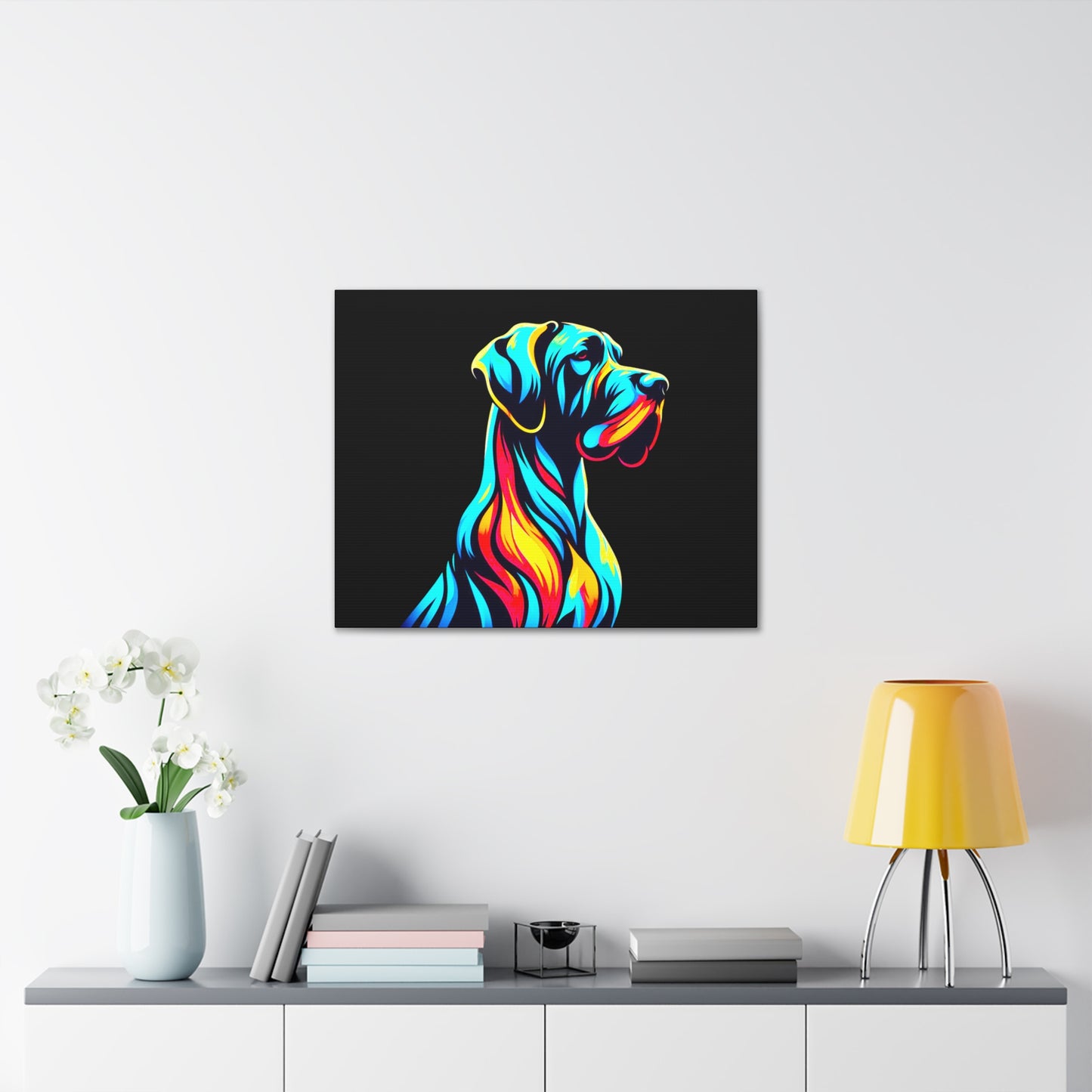 Neon Great Dane Wall Decor - Four More Paws