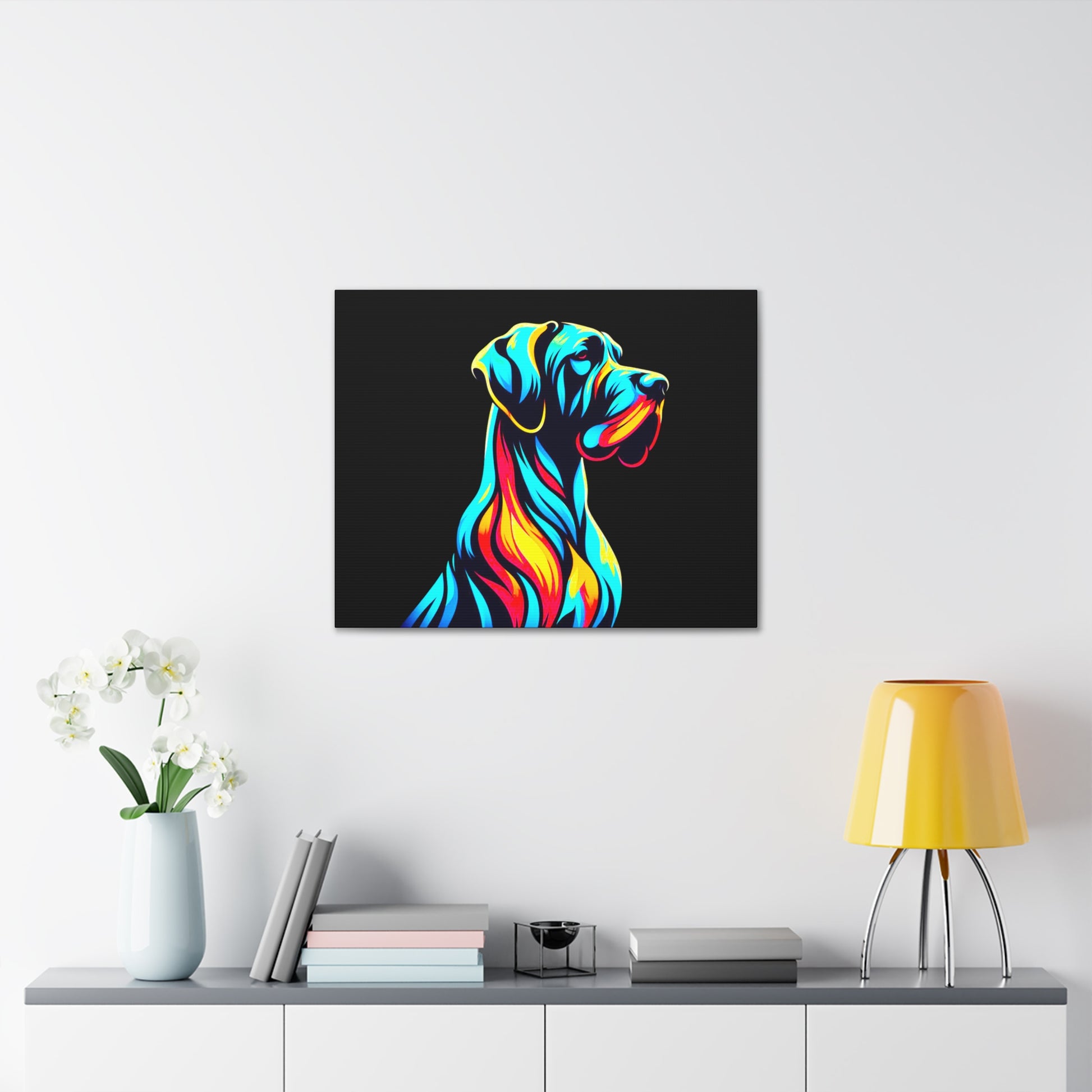 Neon Great Dane Wall Decor - Four More Paws