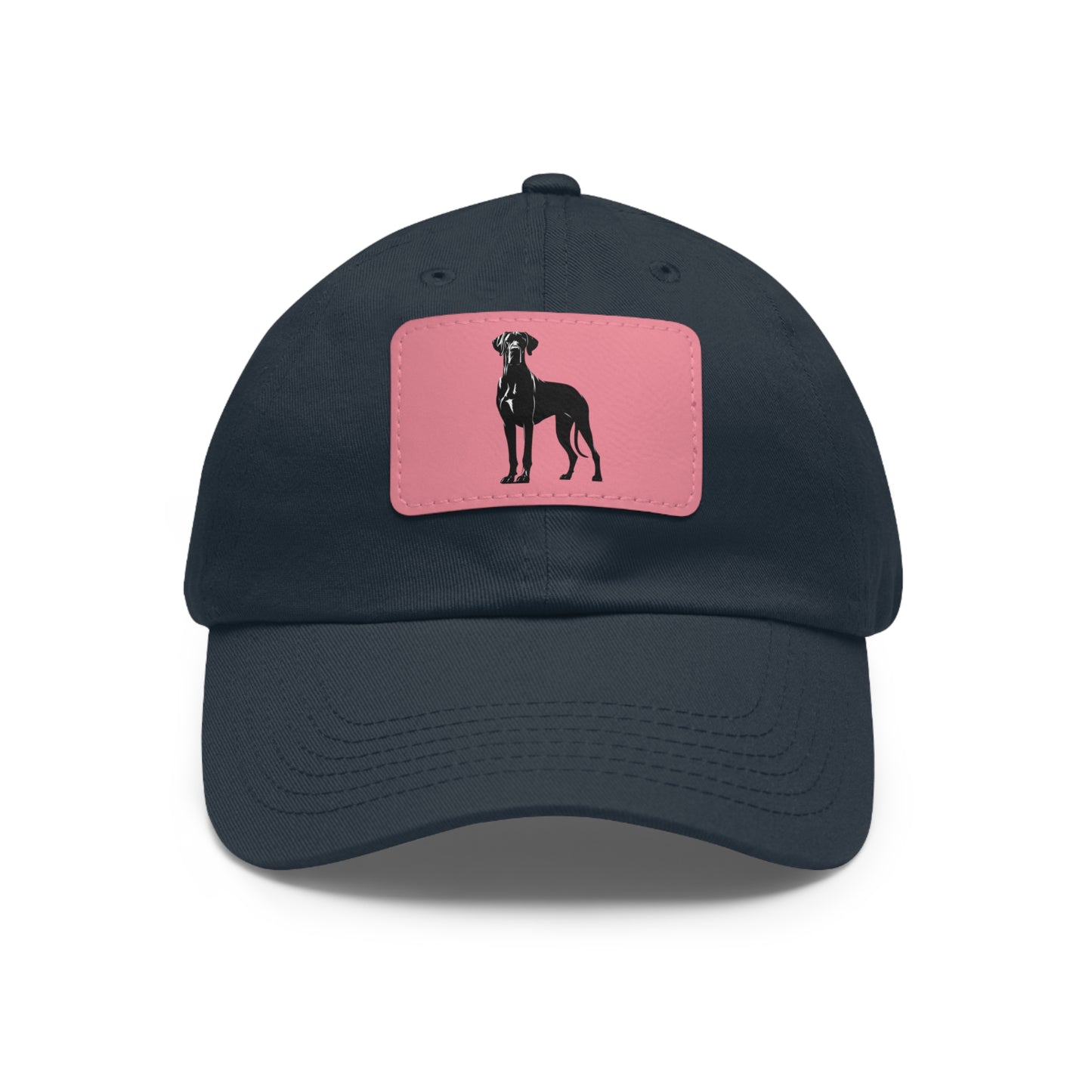 Great Dane with Natural Ears Silhouette Summer Ball Cap