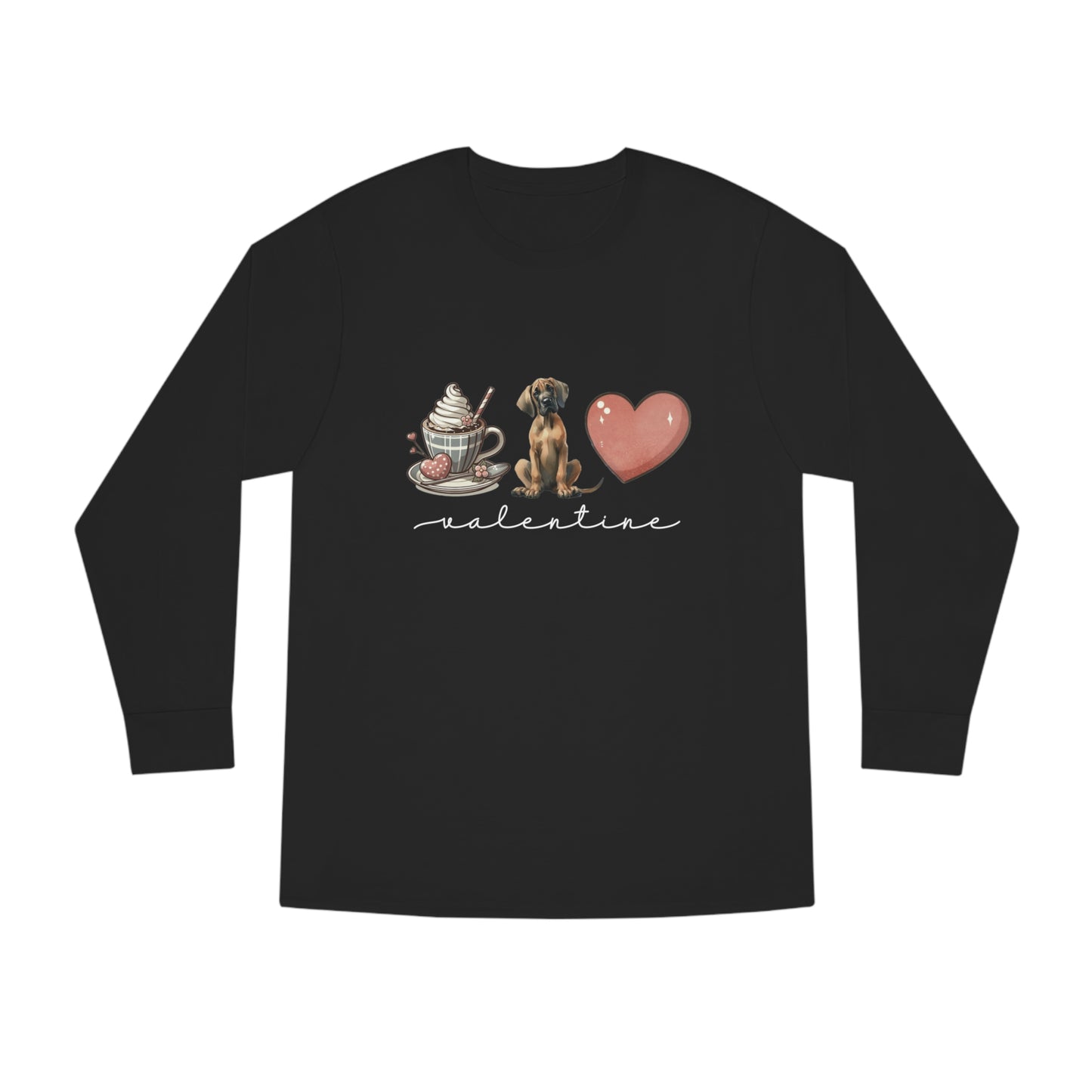 Valentine Dog long-sleeved tee, Love Dog Shirt, Valentine Shirt,Valentine Sweater,Valentine Crewneck Lovely Dog Shirts, Dogs Be My Valentine