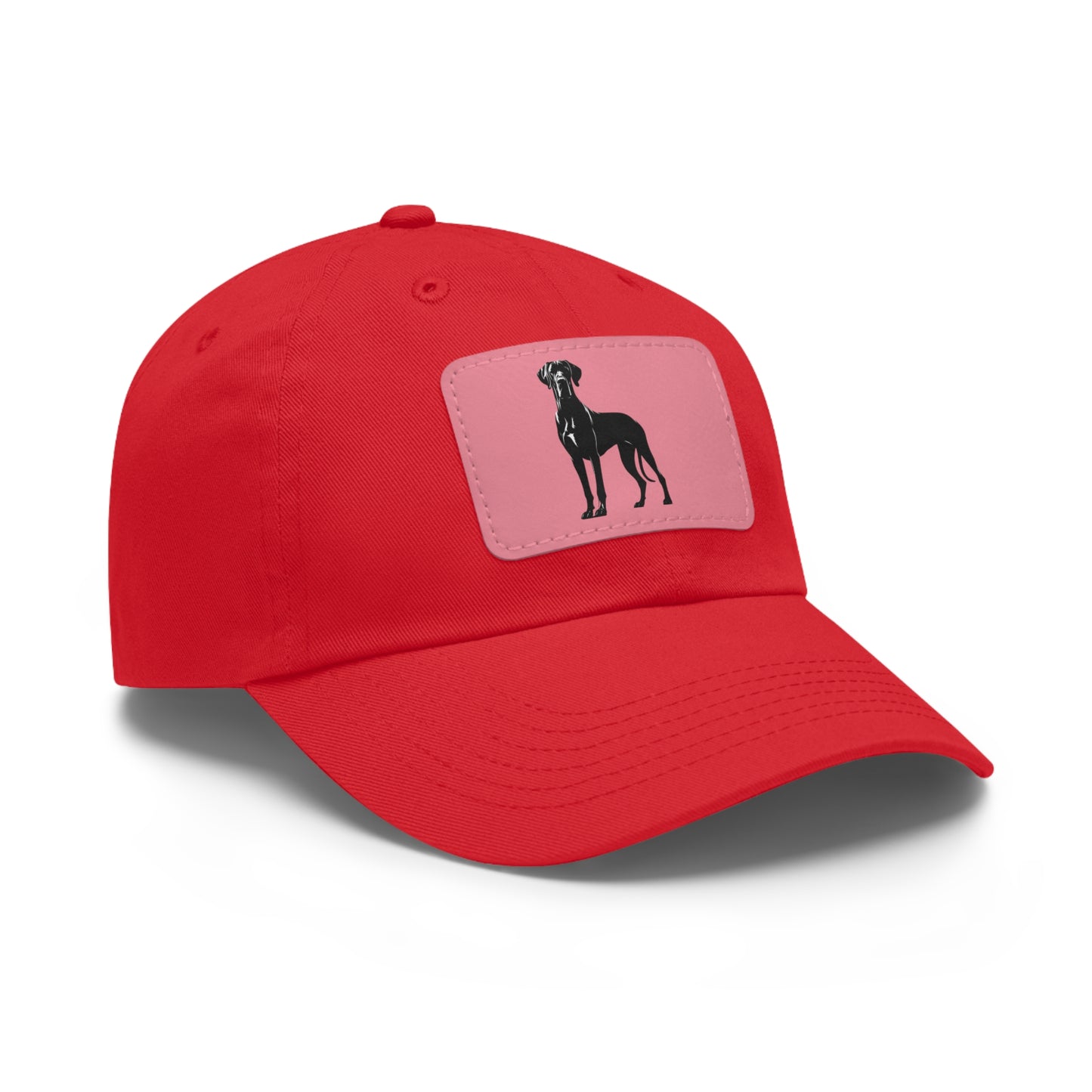 Great Dane with Natural Ears Silhouette Summer Ball Cap