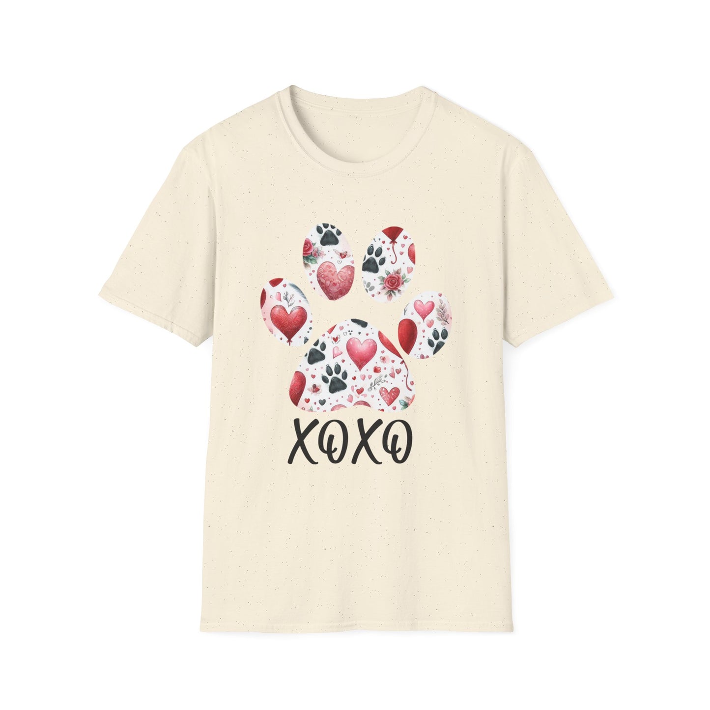 XOXO Paw Shirt, Dog Valentine Day Soft Style shirt gift, Valentine's Day Gift, Valentine Shirt Women, Gift Tee Dog Owner, Animal Tee Lover