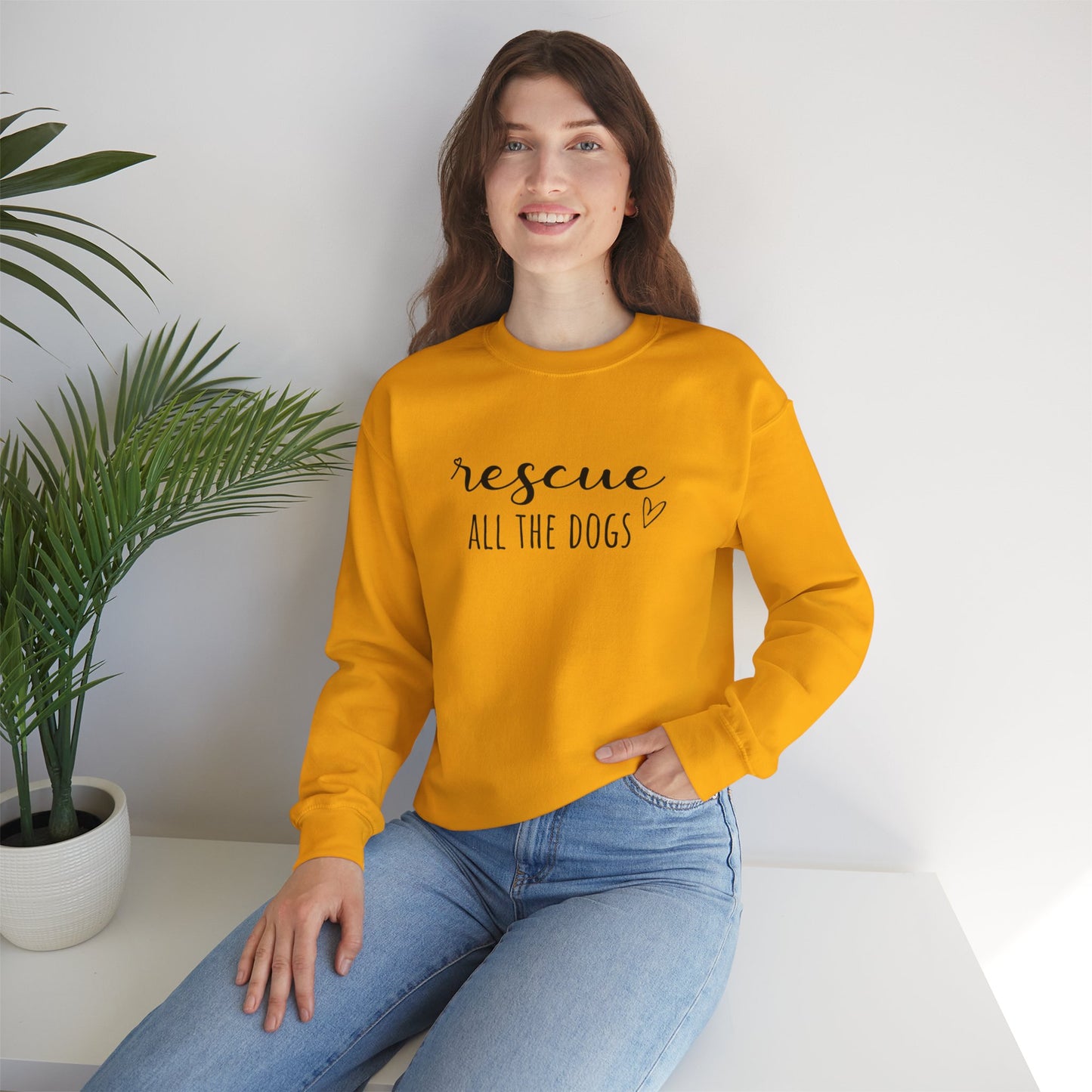 Rescue All the Dogs Unisex Heavy Blend™ Crewneck Sweatshirt