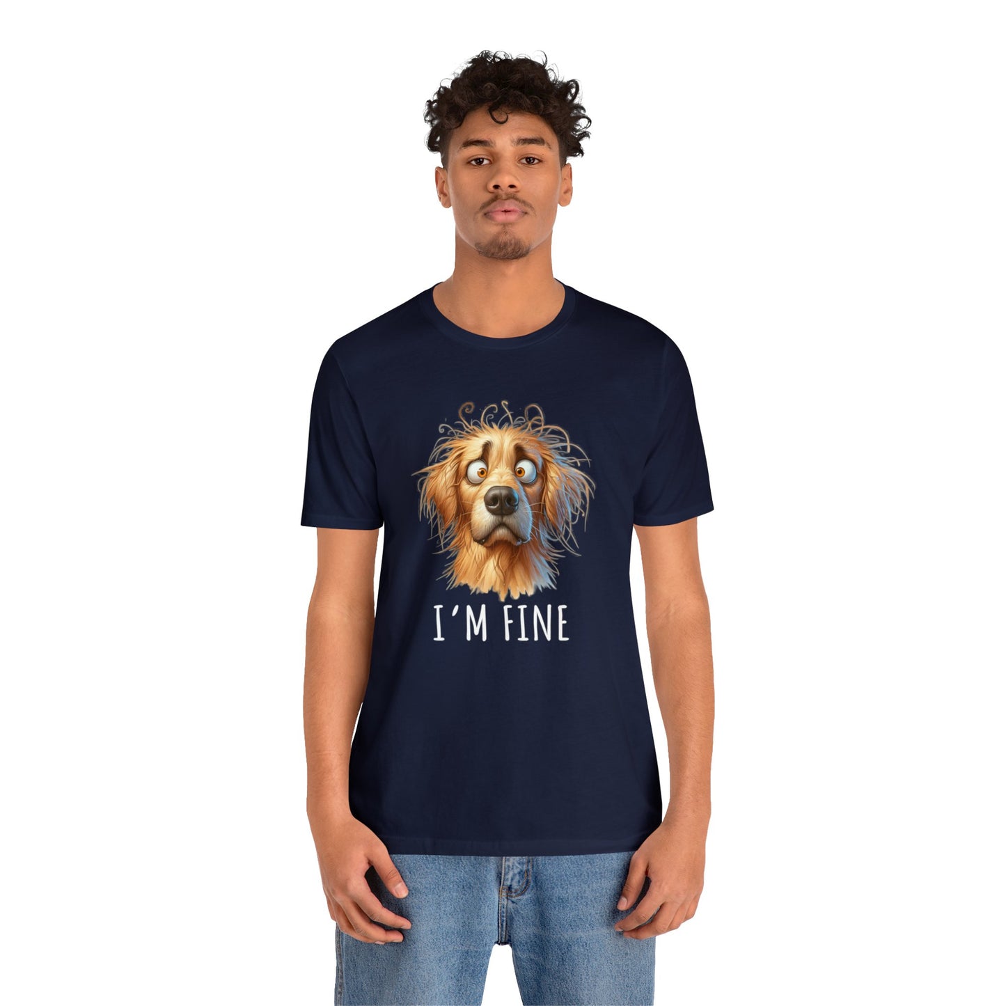 I'm Fine Funny Golden Retriever Tee - Four More Paws