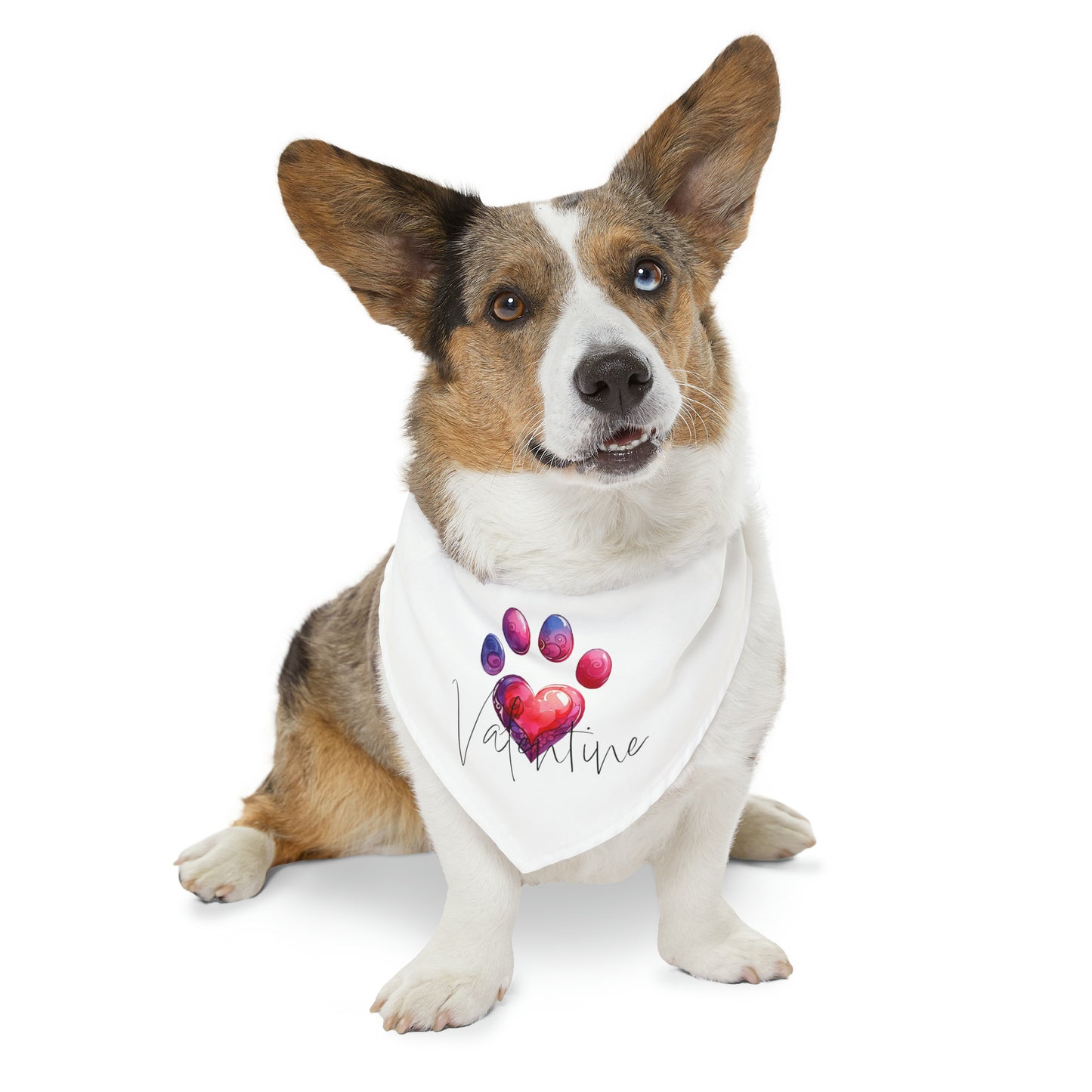 Valentine's Dog Bandana - Heart Dog Bandana - Tie On Bandana - "Cupid"