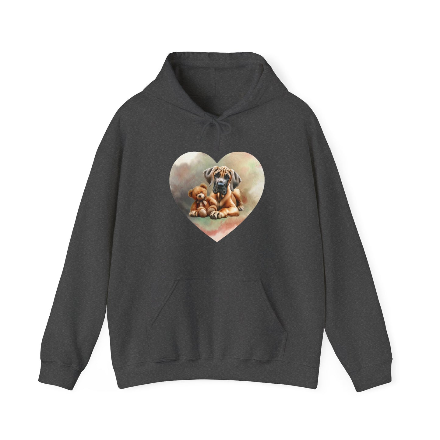 Great Dane Teddy Bear Heart Sweatshirt, Great Dane Valentines Day Sweatshirt, Great Dane gifts, Great Dane lover, Great Dane